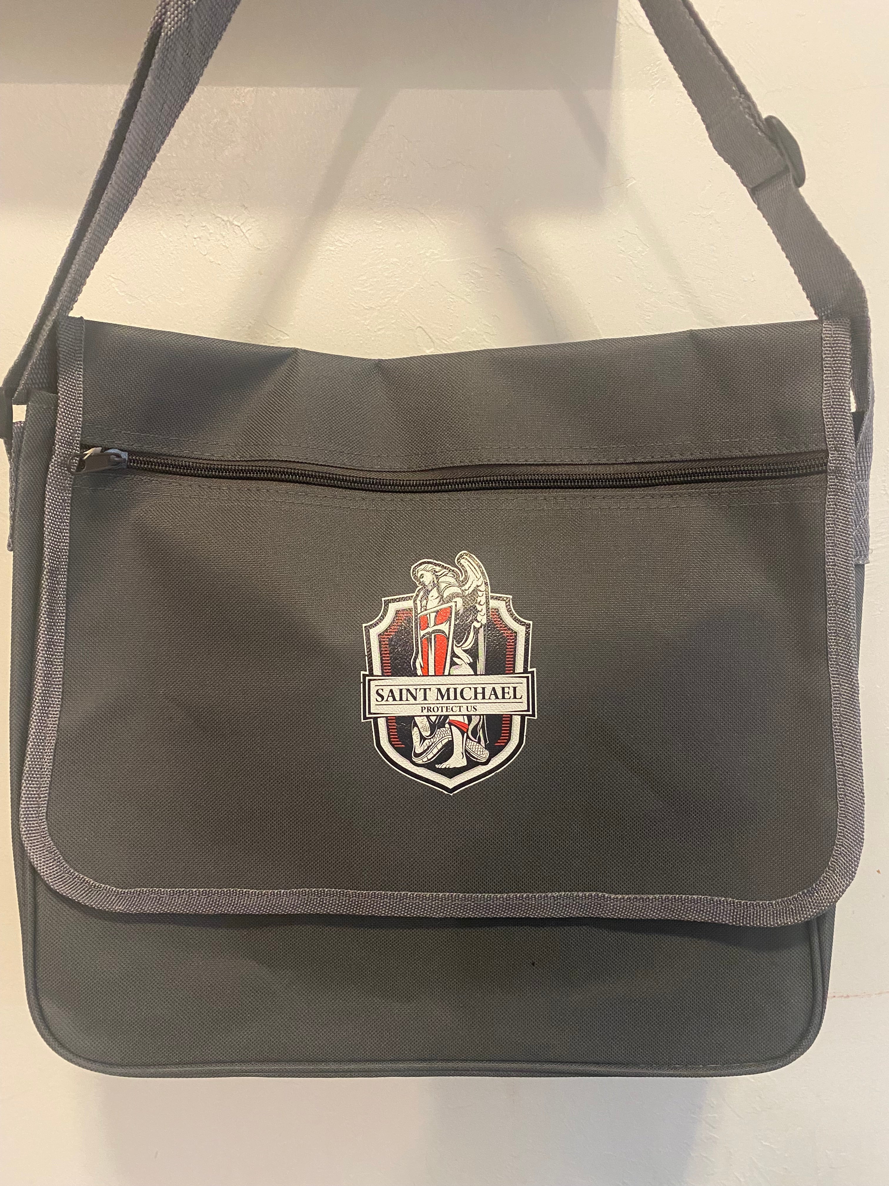 St. Michael Bible Bag – Gray