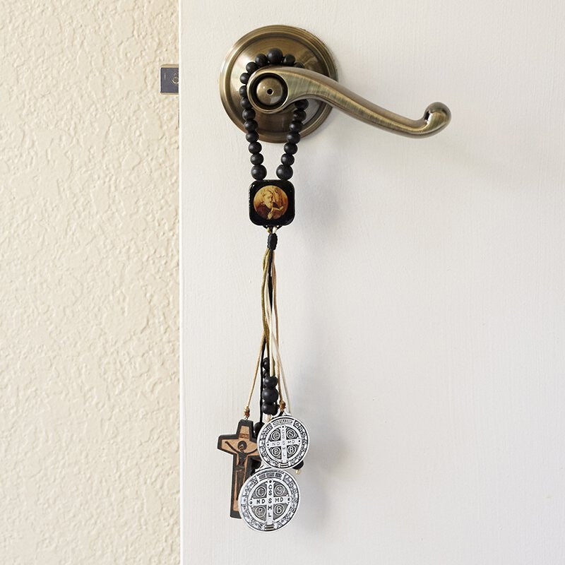 St. Benedict Beaded Home Protection Hanger