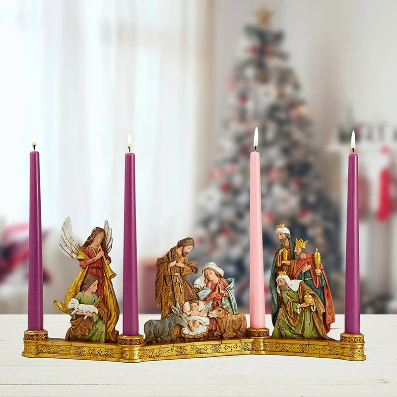 Adoring Nativity Advent Nativity Advent Candle Holder