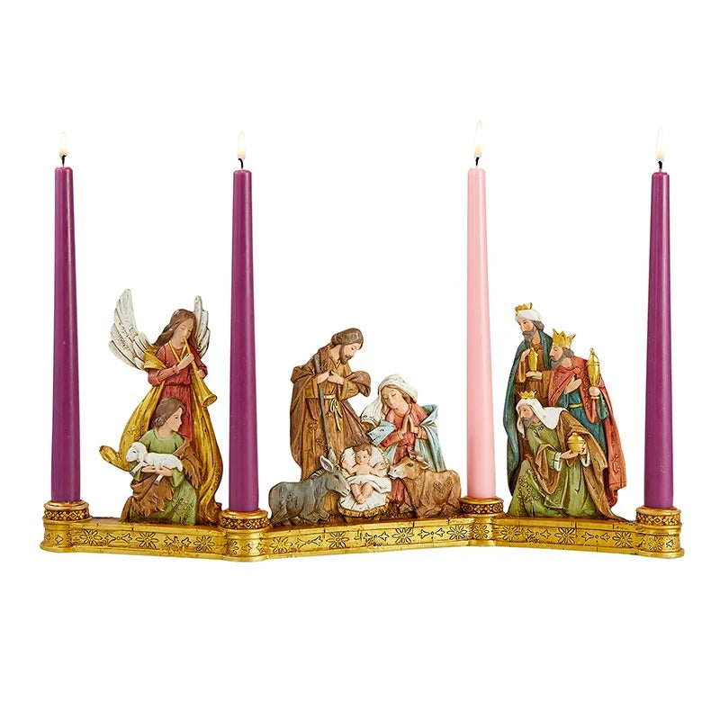 Adoring Nativity Advent Nativity Advent Candle Holder