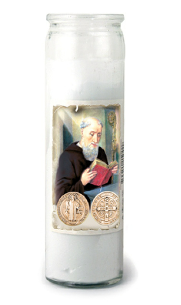 St.Benedict Offering Candle 8"