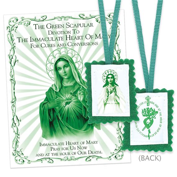 The Green Scapular Devotion To The Immaculate Heart Of Mary - For Cures And Conversions