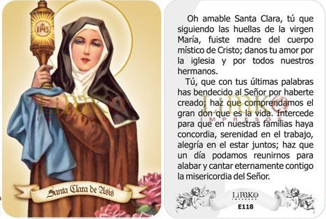 Santa Clara de Asís Estampa Chica