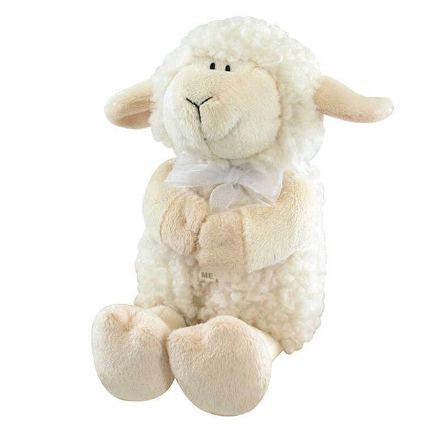 Cream Musical Praying Lamb