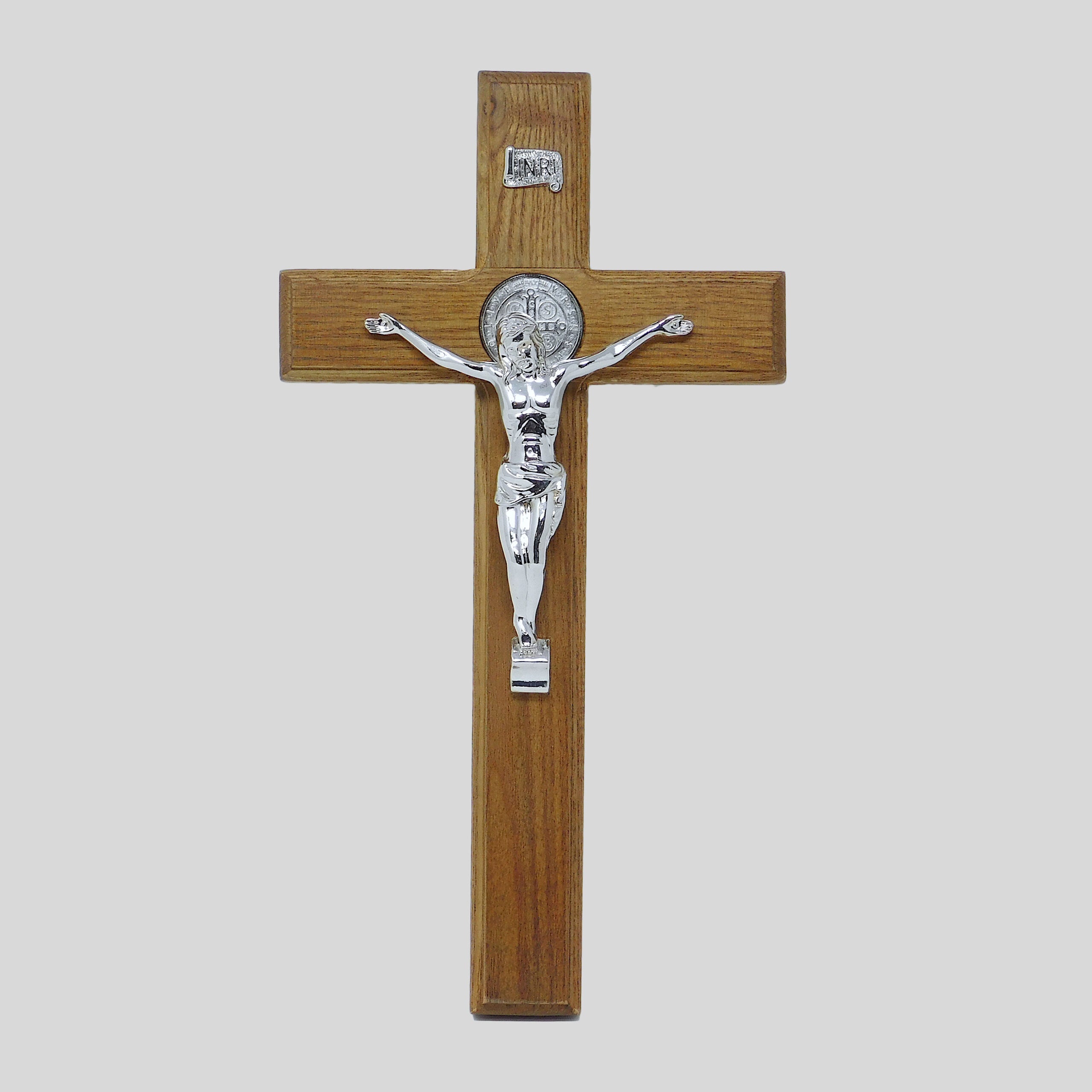 Crucifix St. Benedict Dark Wood