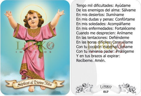 Suplicas Al Divino Niño Estampa Chica