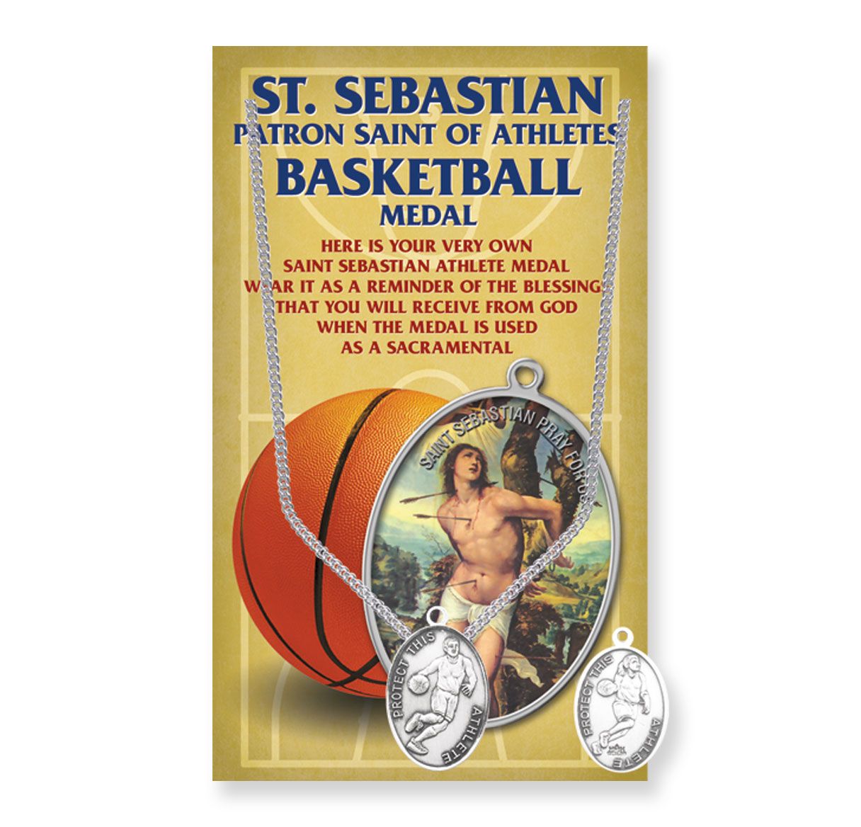 Saint Nicholas Genuine Pewter Medal on a 24" Chain with Biography and Picture Folder