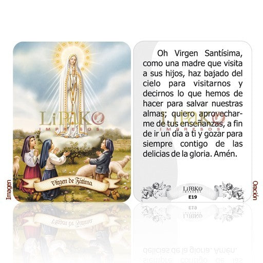 Virgen De Fatima Estampa Chica