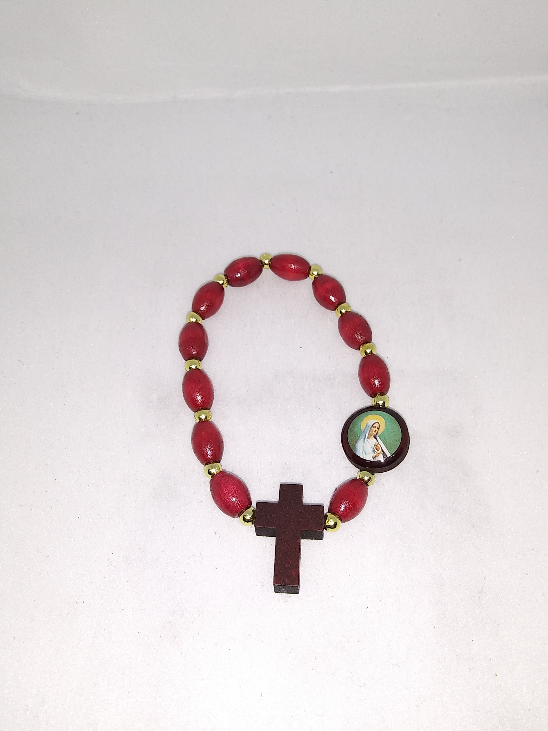 Immaculate Heart Of Mary Rosary Stretch Bracelet