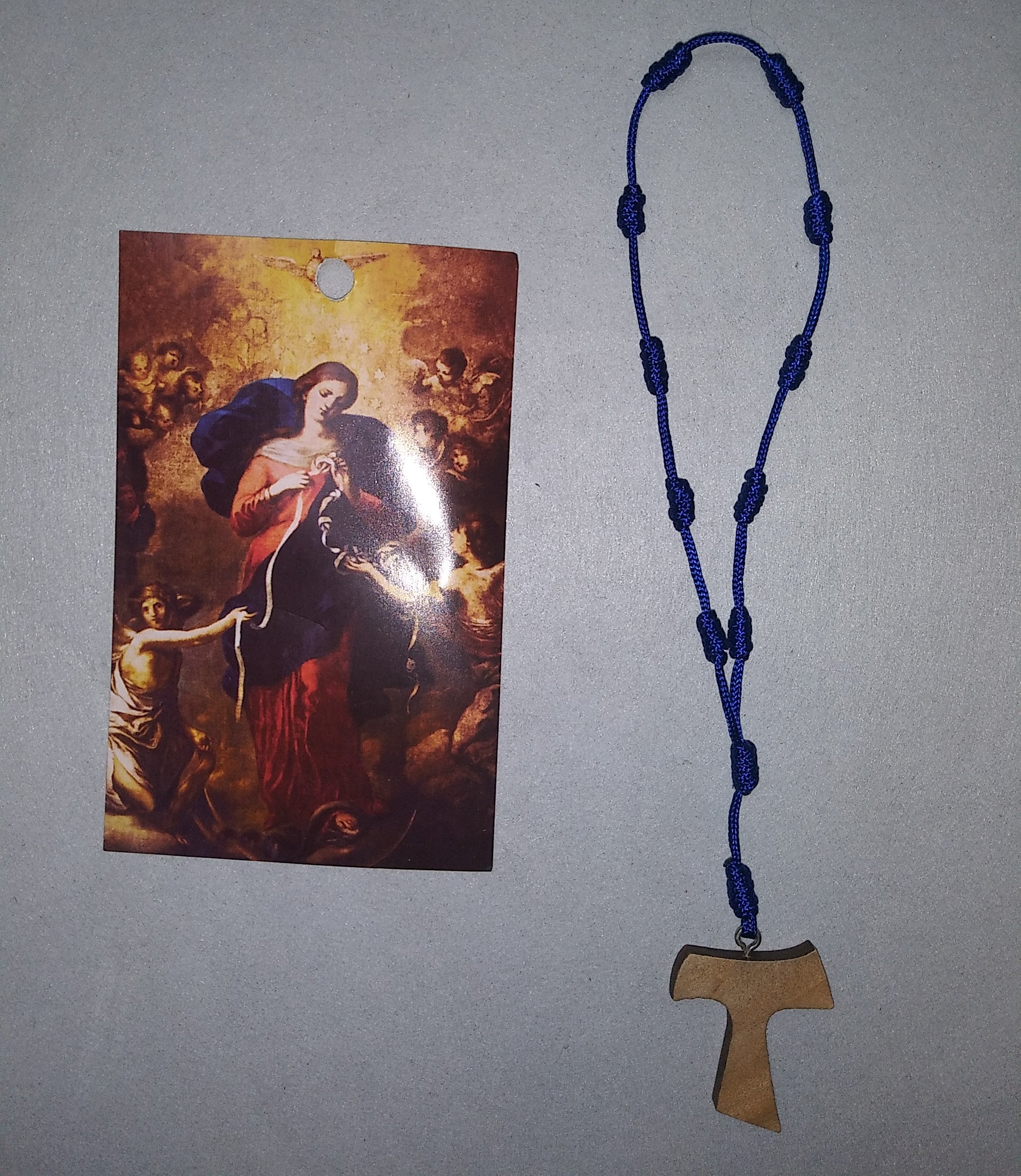 MARY UNTIER OF KNOTS ROSARY BRACELET WITH PRAYER CARD