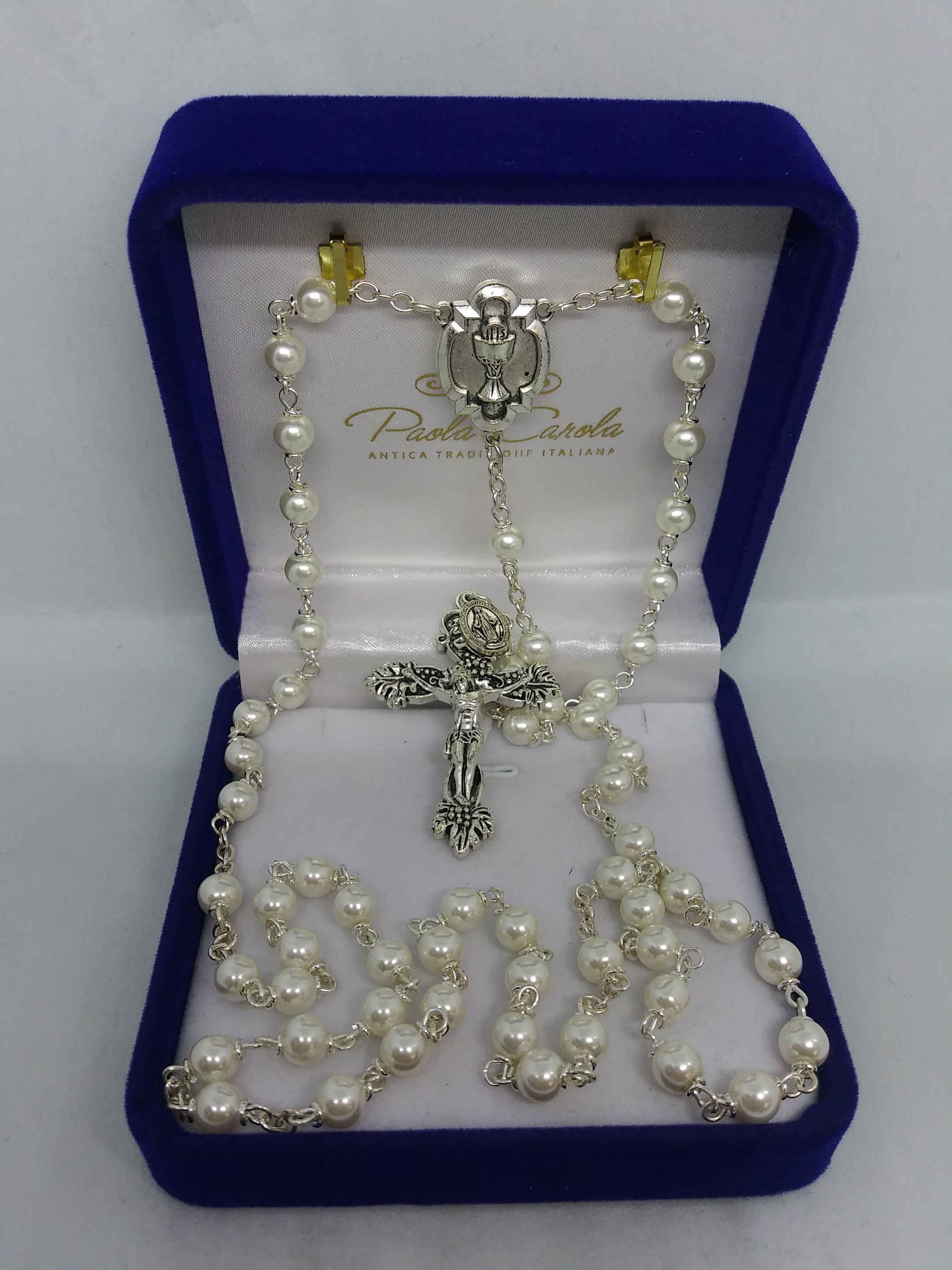 First Communion Pearl Rosary