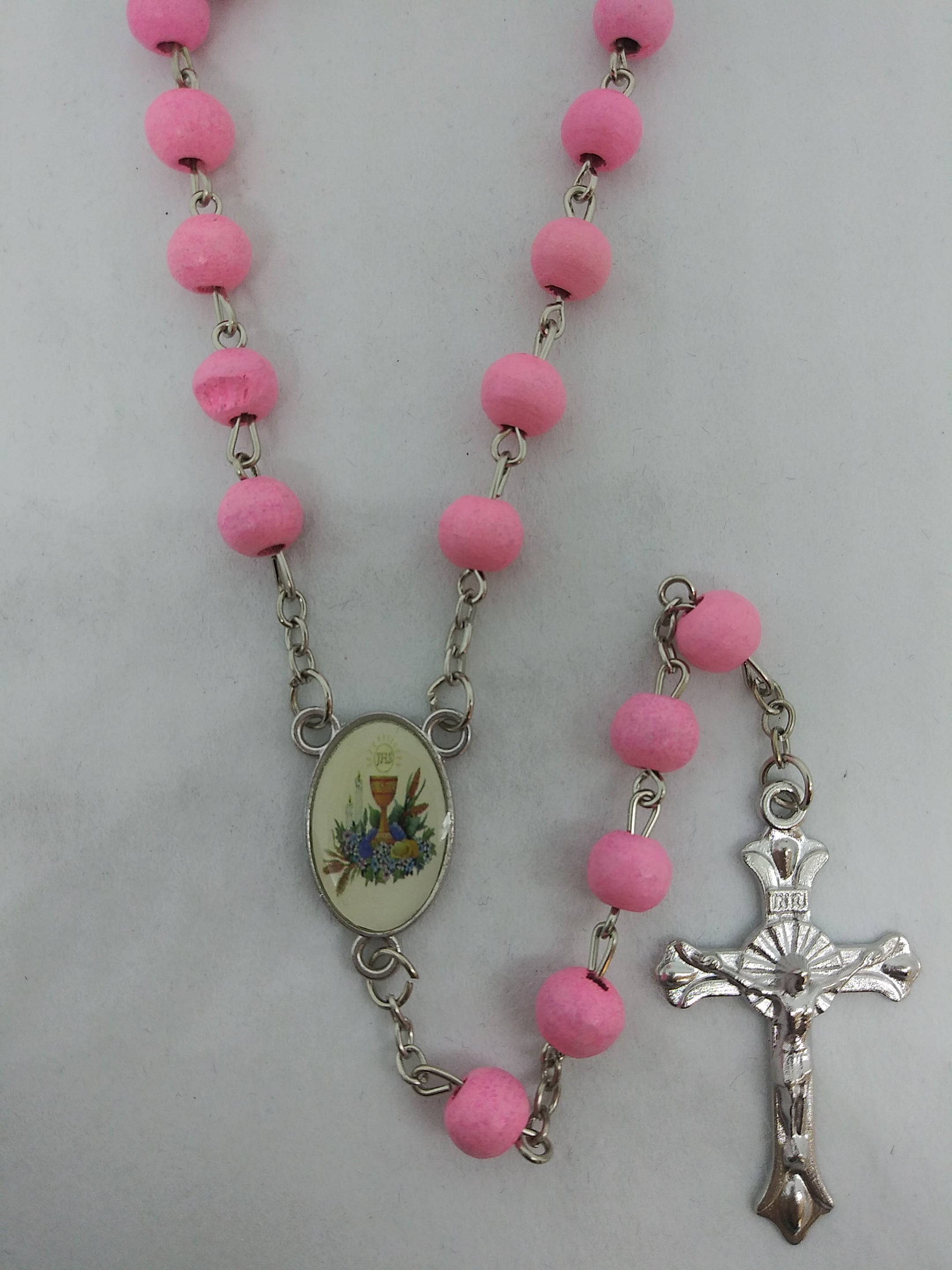 Rosario Primera Comunion Rosa