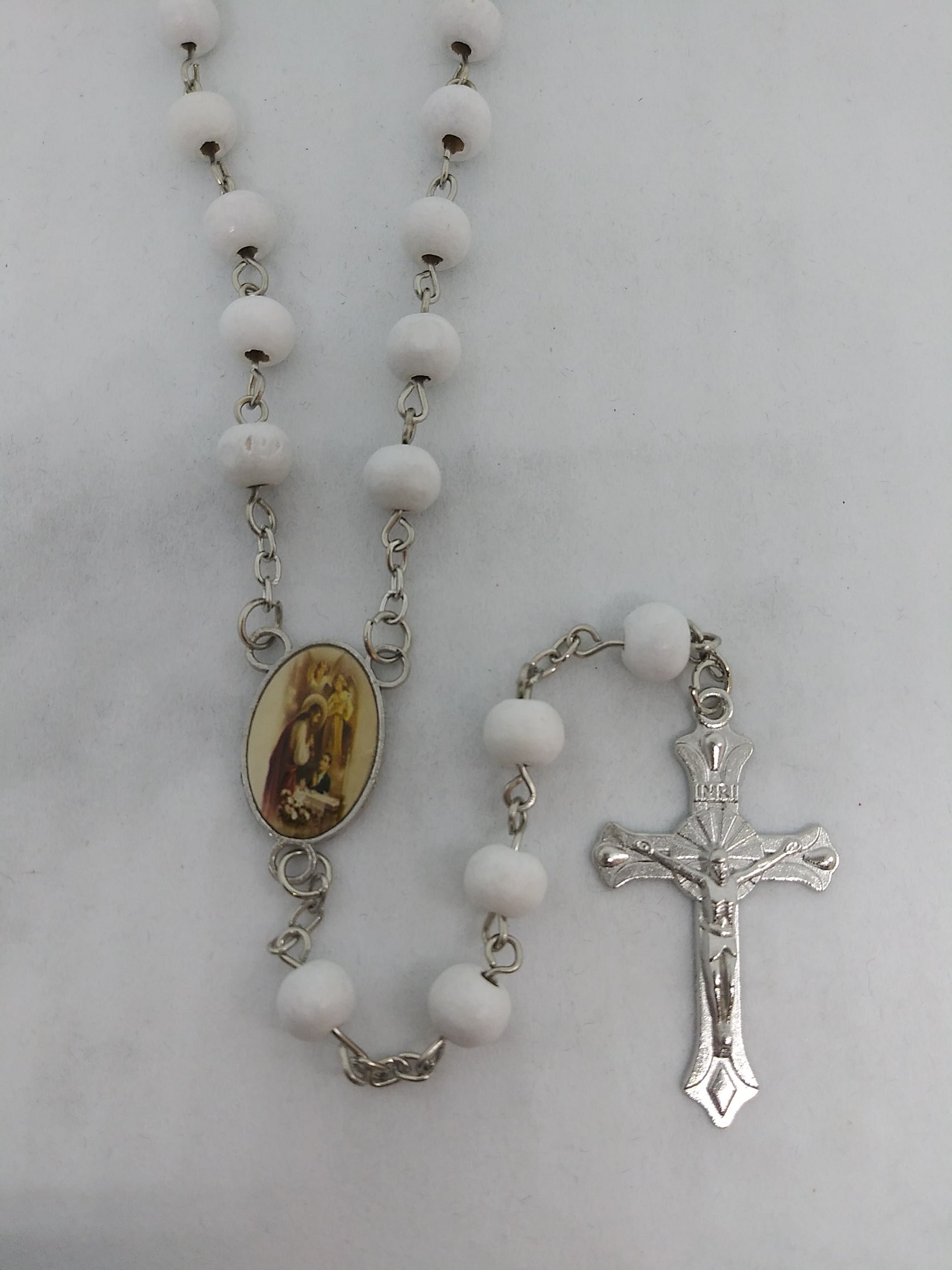 Rosario Primera Comunion Niño Blanco