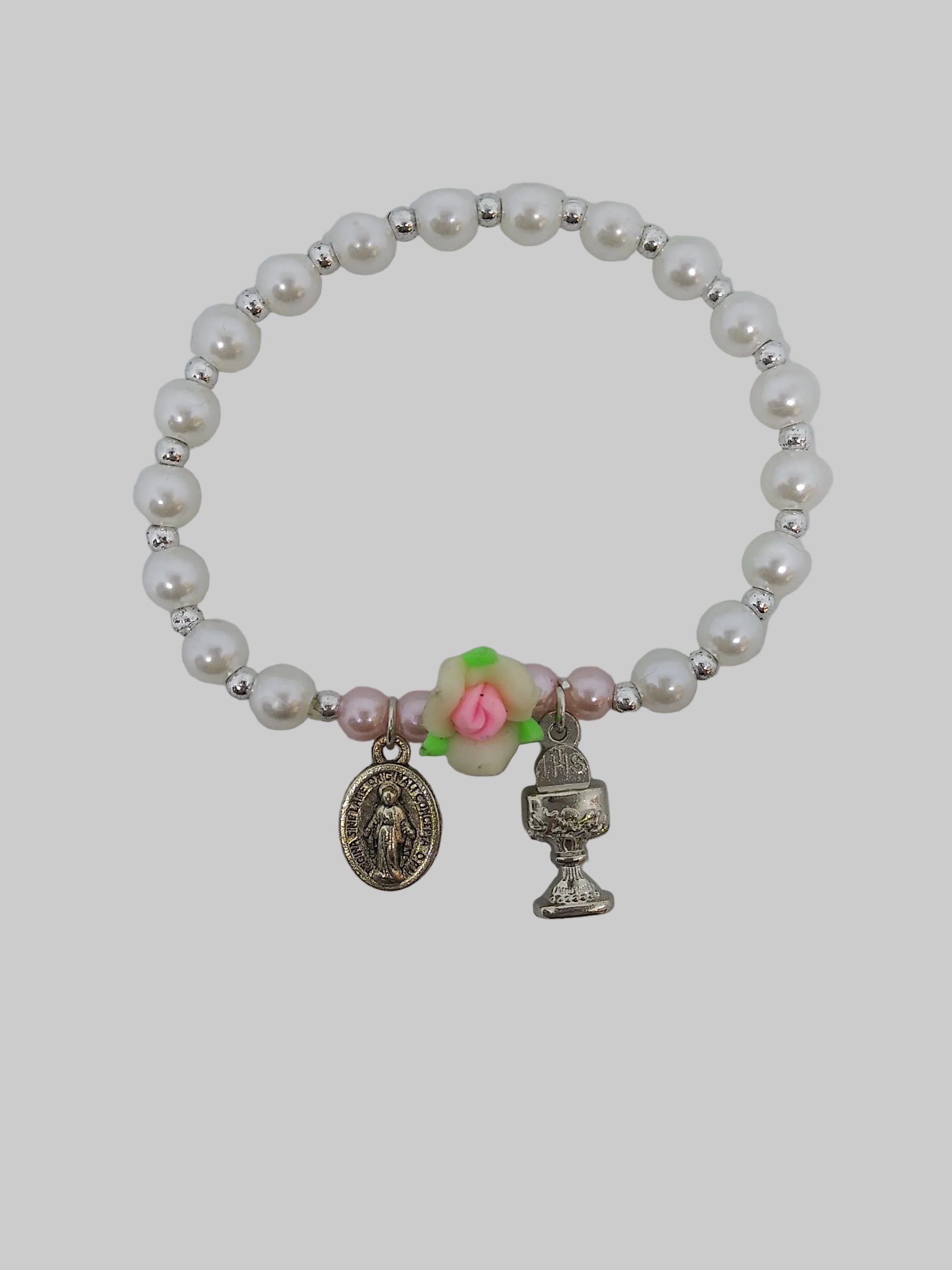 First Communion Bracelet Flower