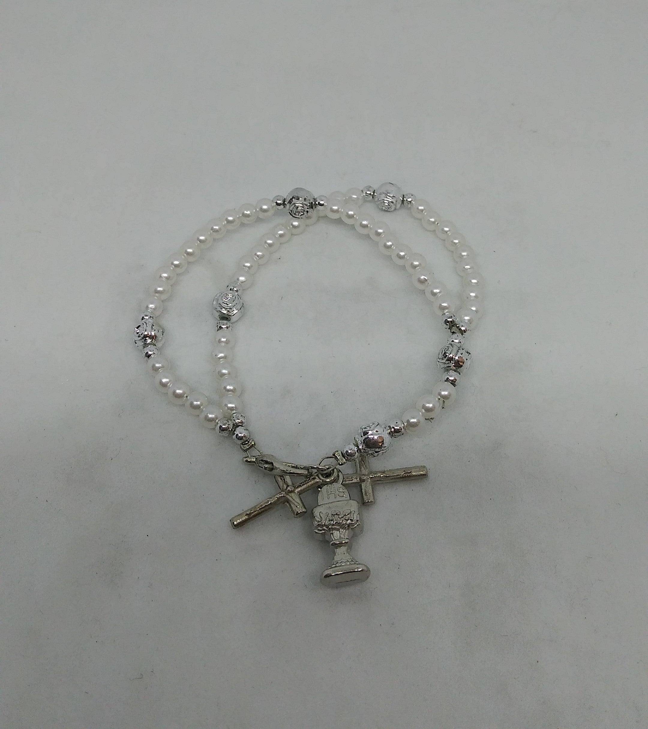 First Communion Double Pearl Bracelet