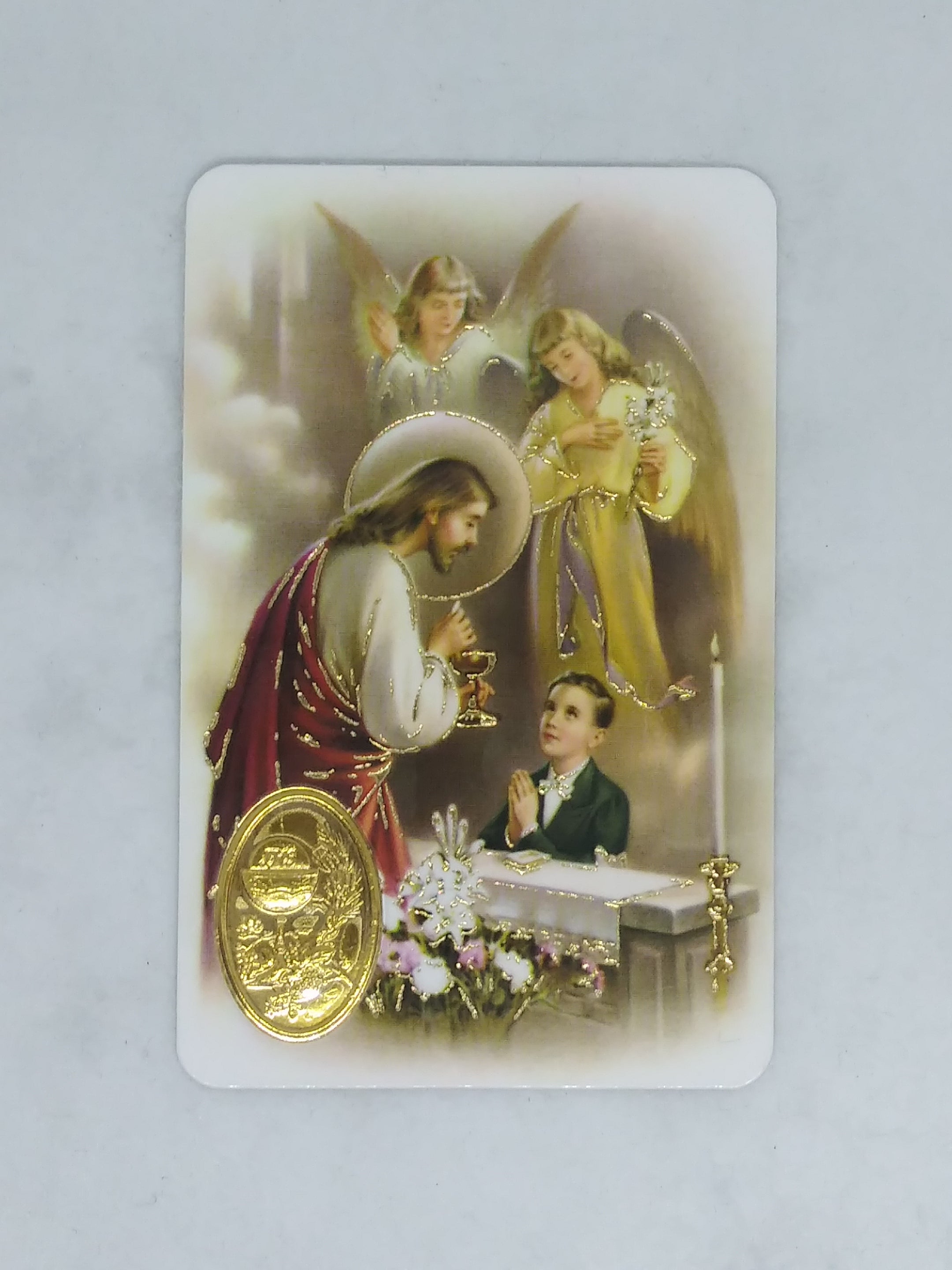 Holy Card Oracion De Comunion Boy