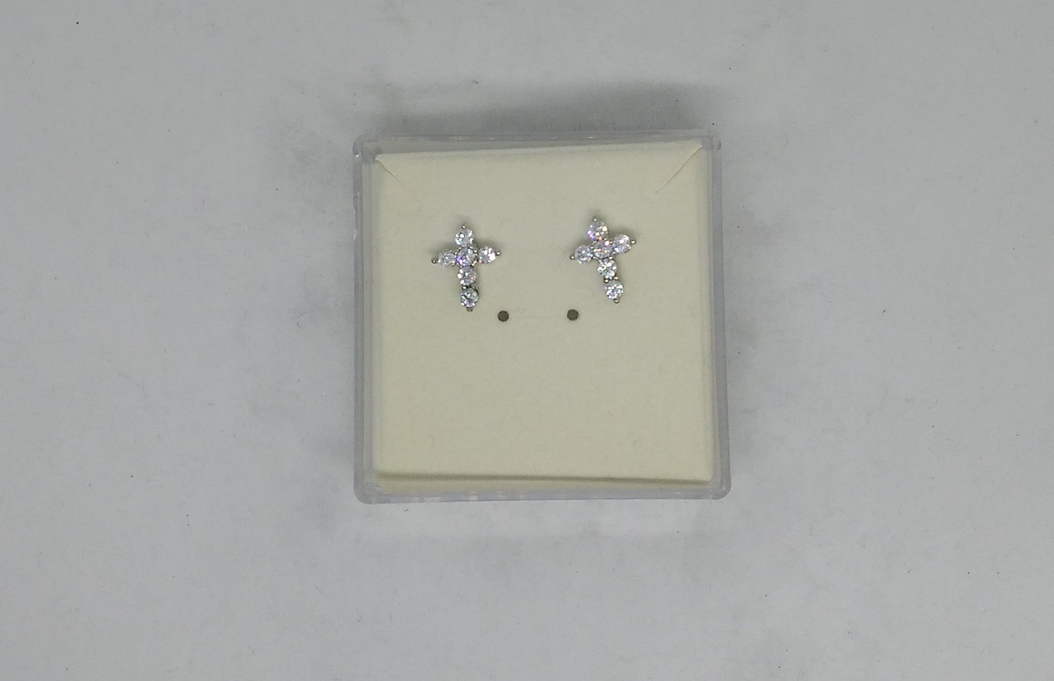 Cubic Zirconia Cross Earing's
