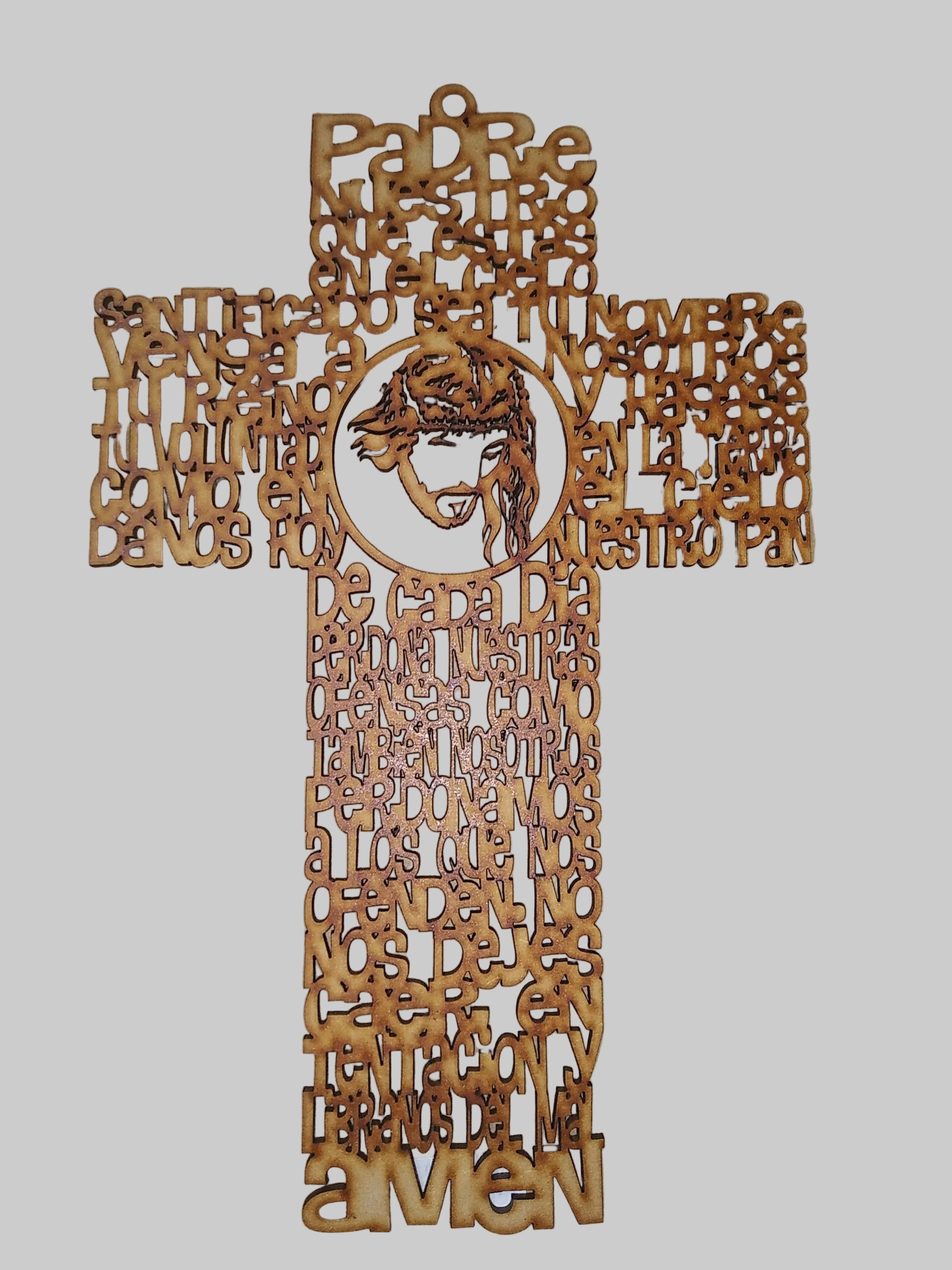 Padre Nuestro Crucifijo De Madera Chica