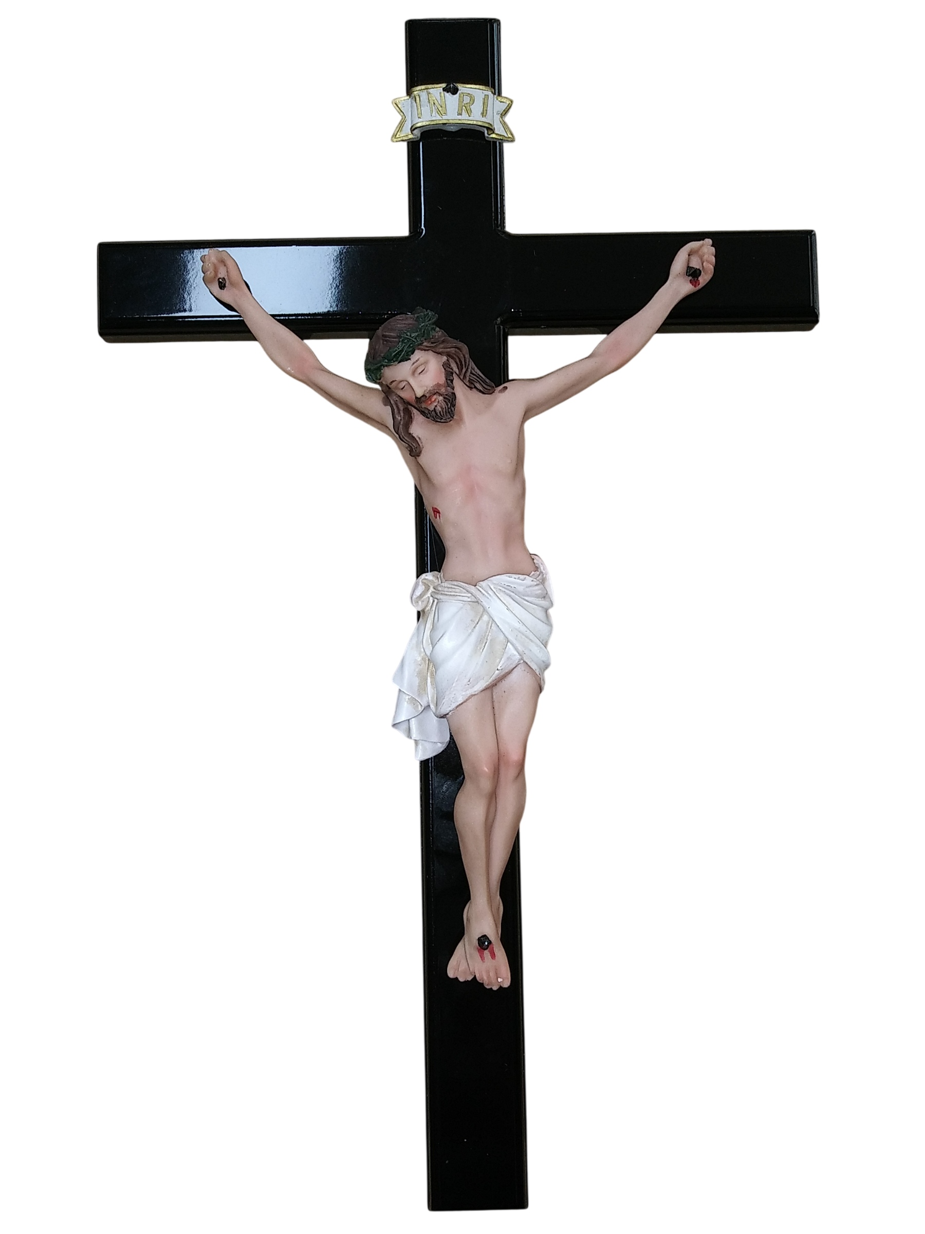 Pierced Heart Crucifix Black