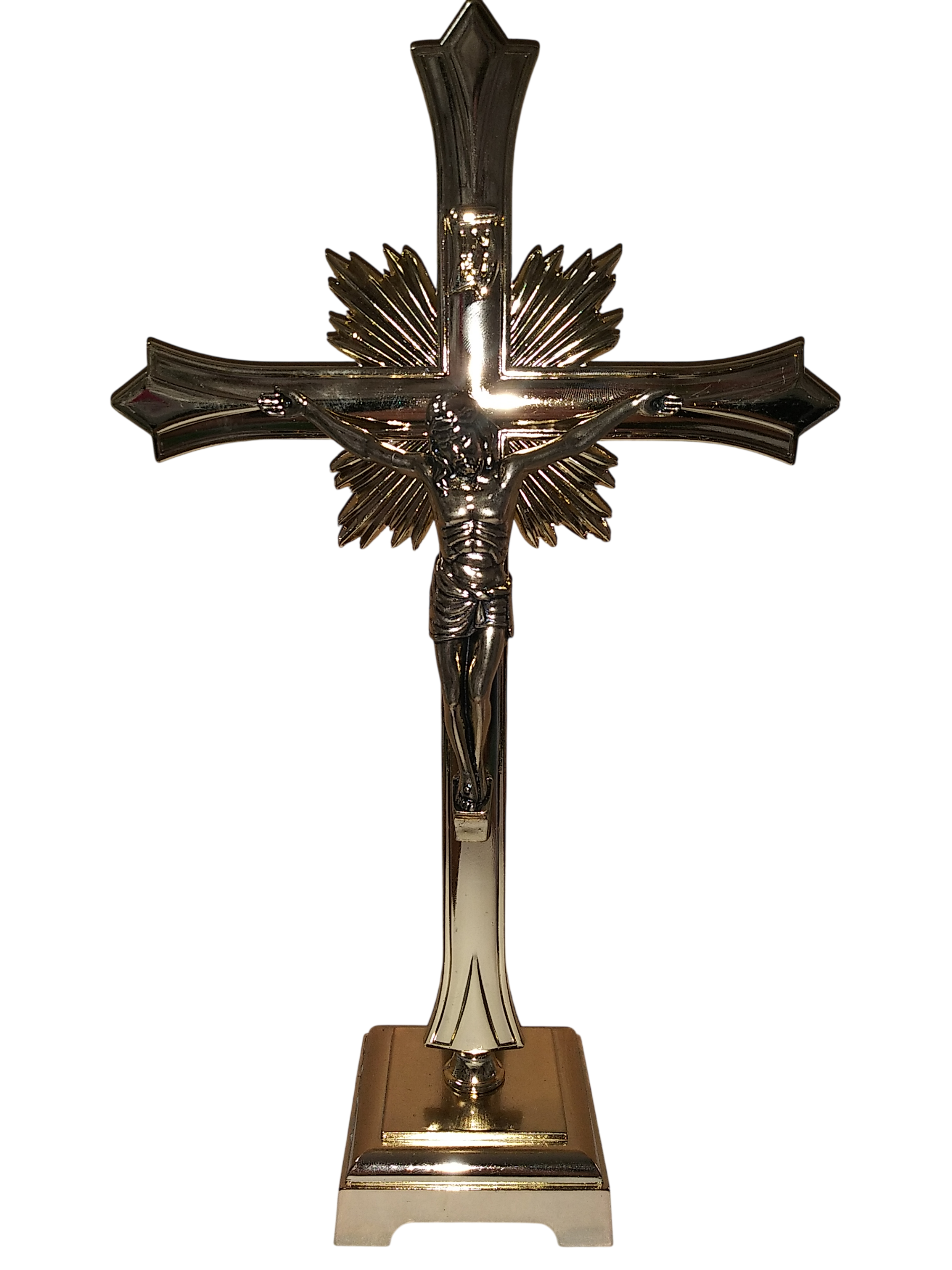 Gold Standing Crucifix
