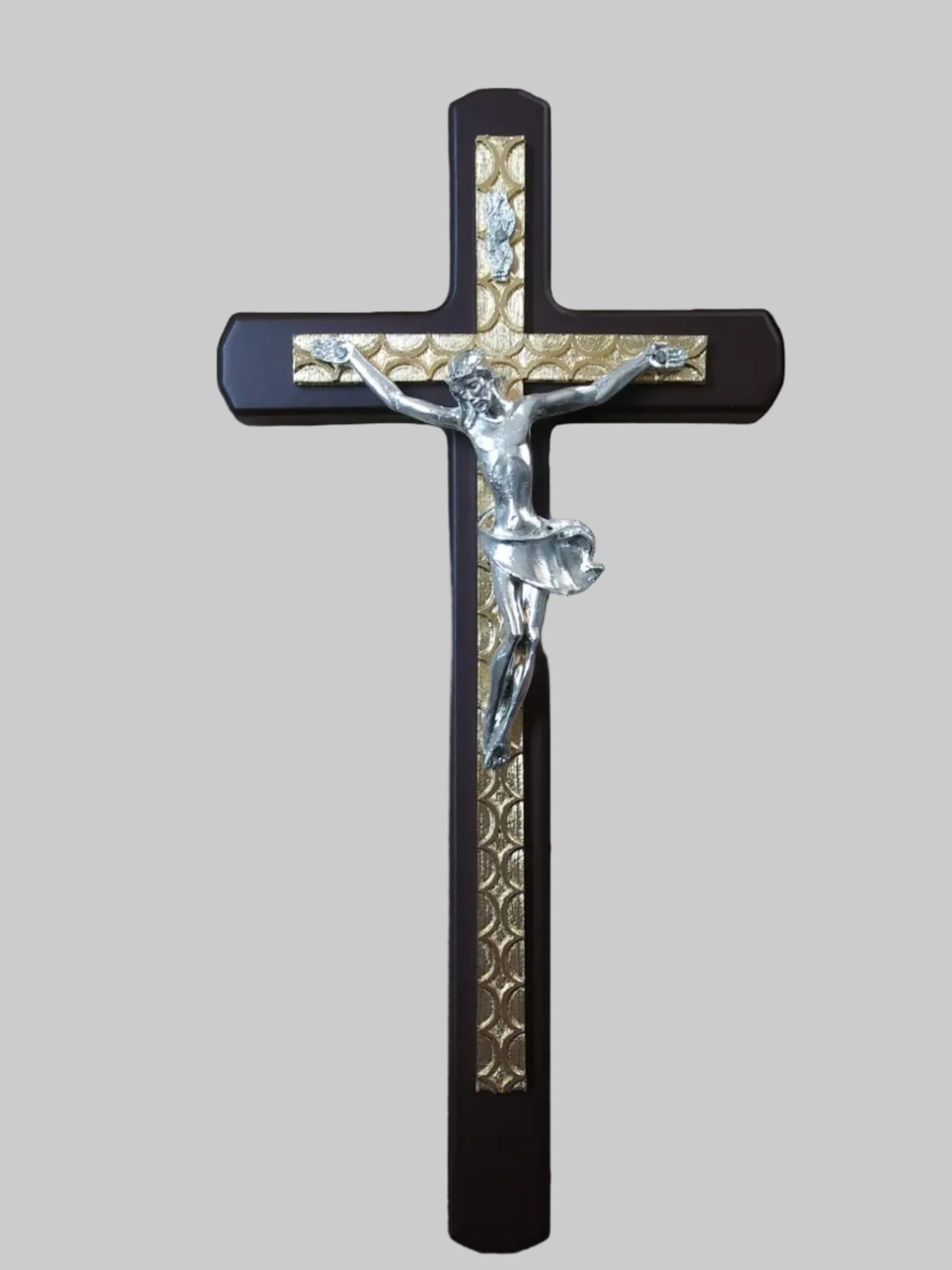 Gold Plated Crucifix Red