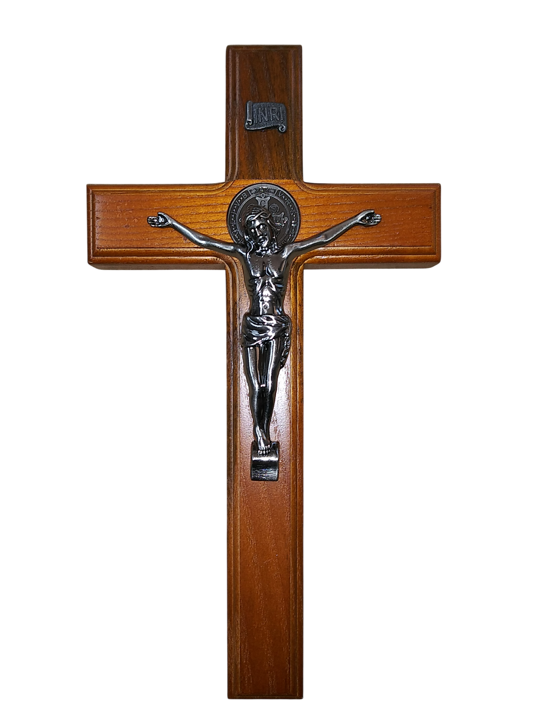 Crucifix St. Benedict Dark Wood