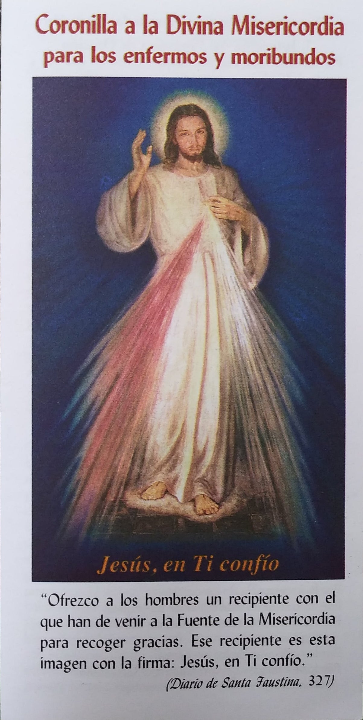 Coronilla A La Divina Misericordia Para Los Enfermos Y Moribundos