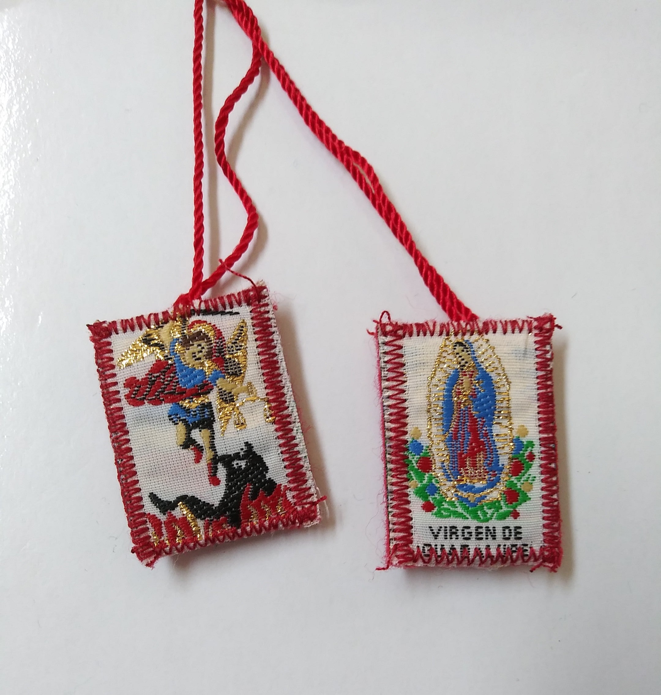 Red Scapular - Virgen De Guadalupe Arcángel Miguel