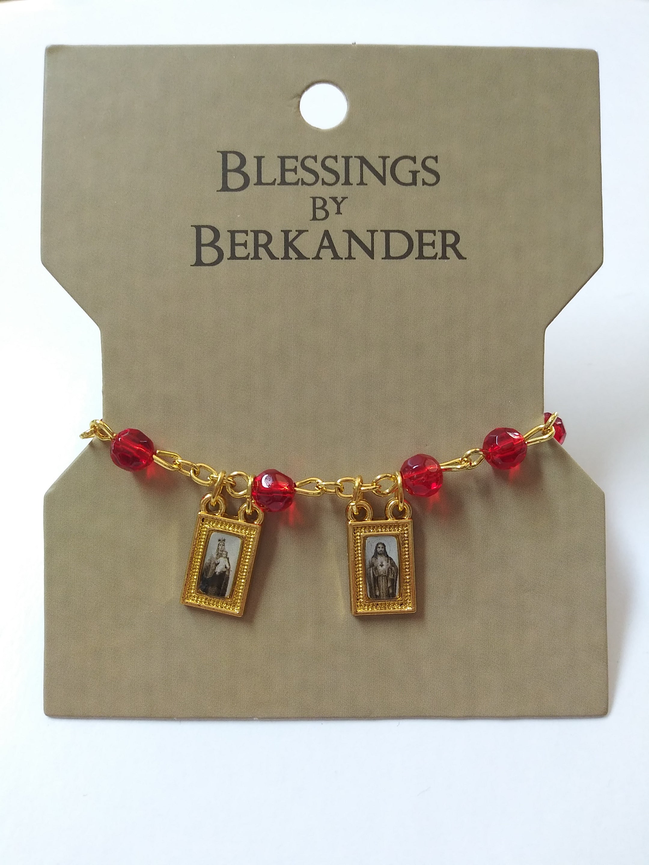 Scapular Bracelet - Red Beads