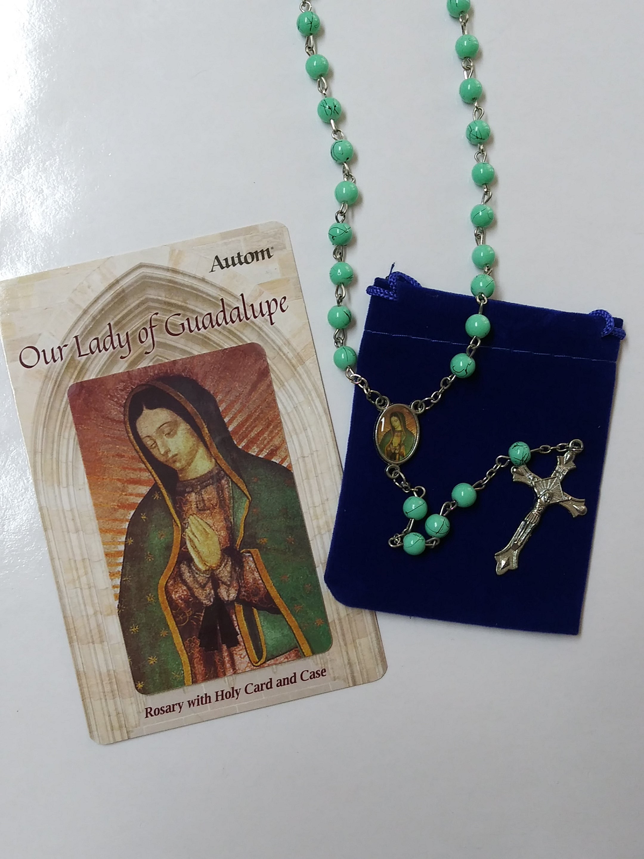 Our Lady Of Guadalupe Rosary With Holy Card And Case