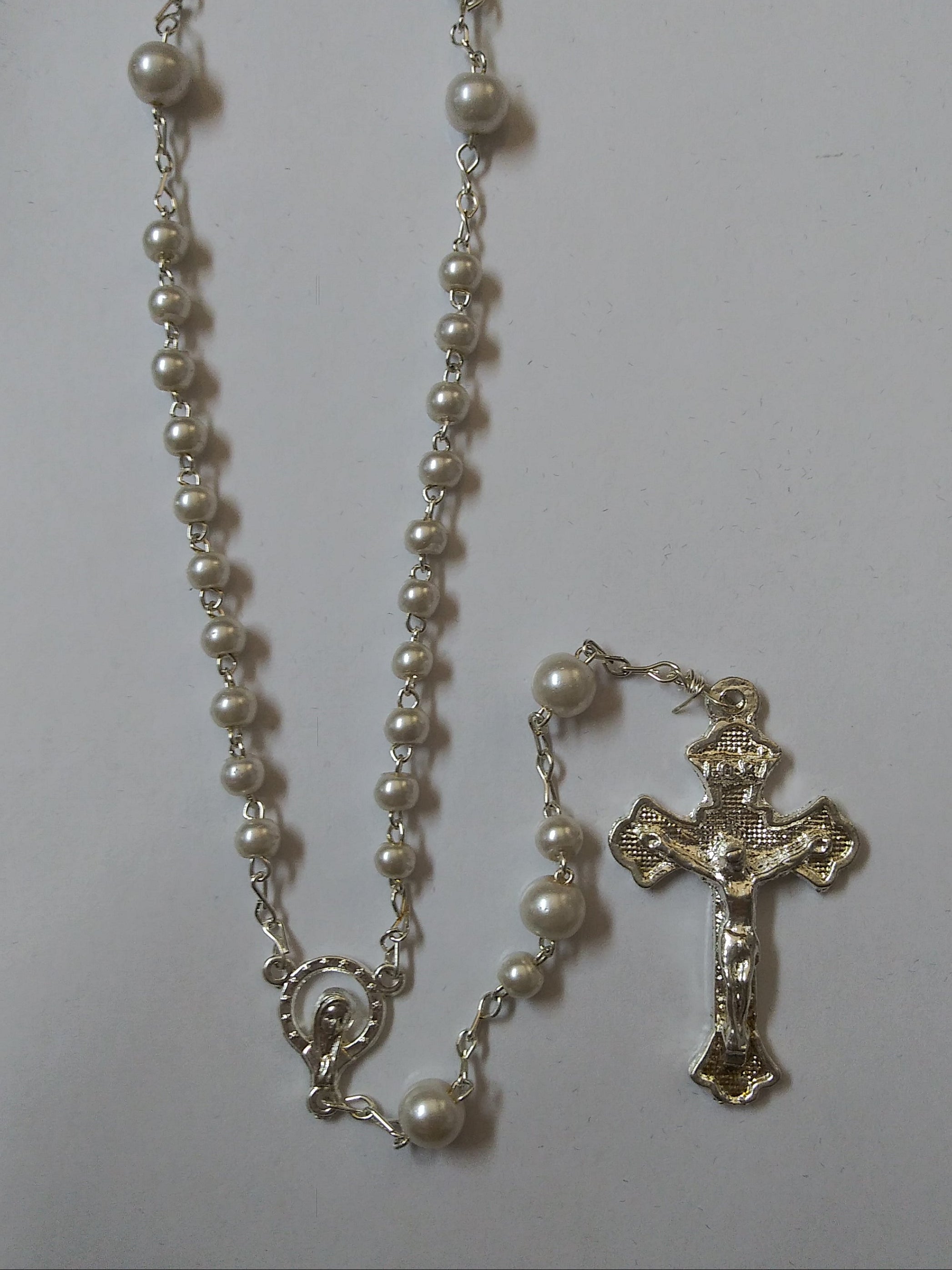 Pearl and Silver Rosary