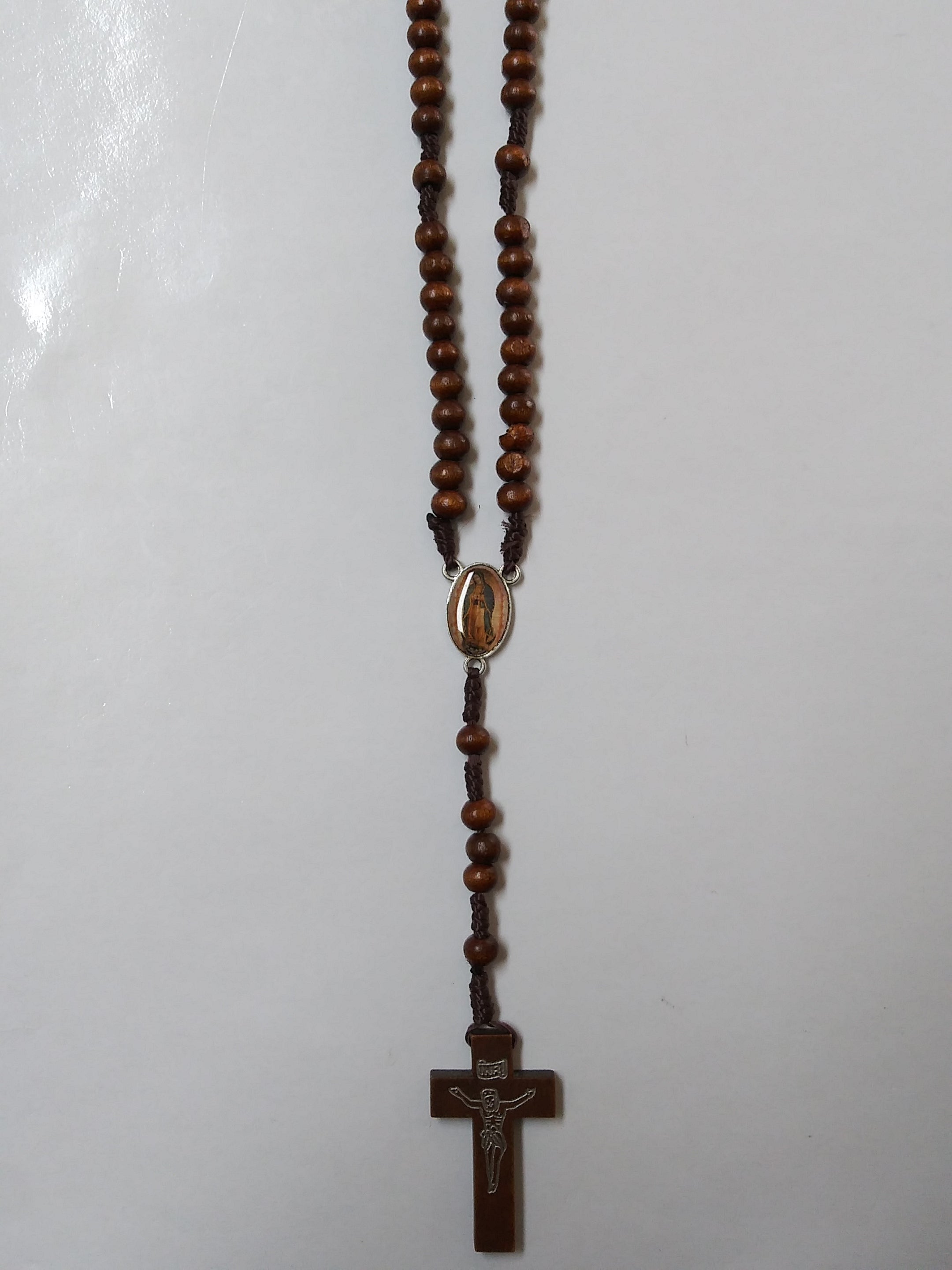 Our Lady Of Guadalupe Wood Cord Rosary