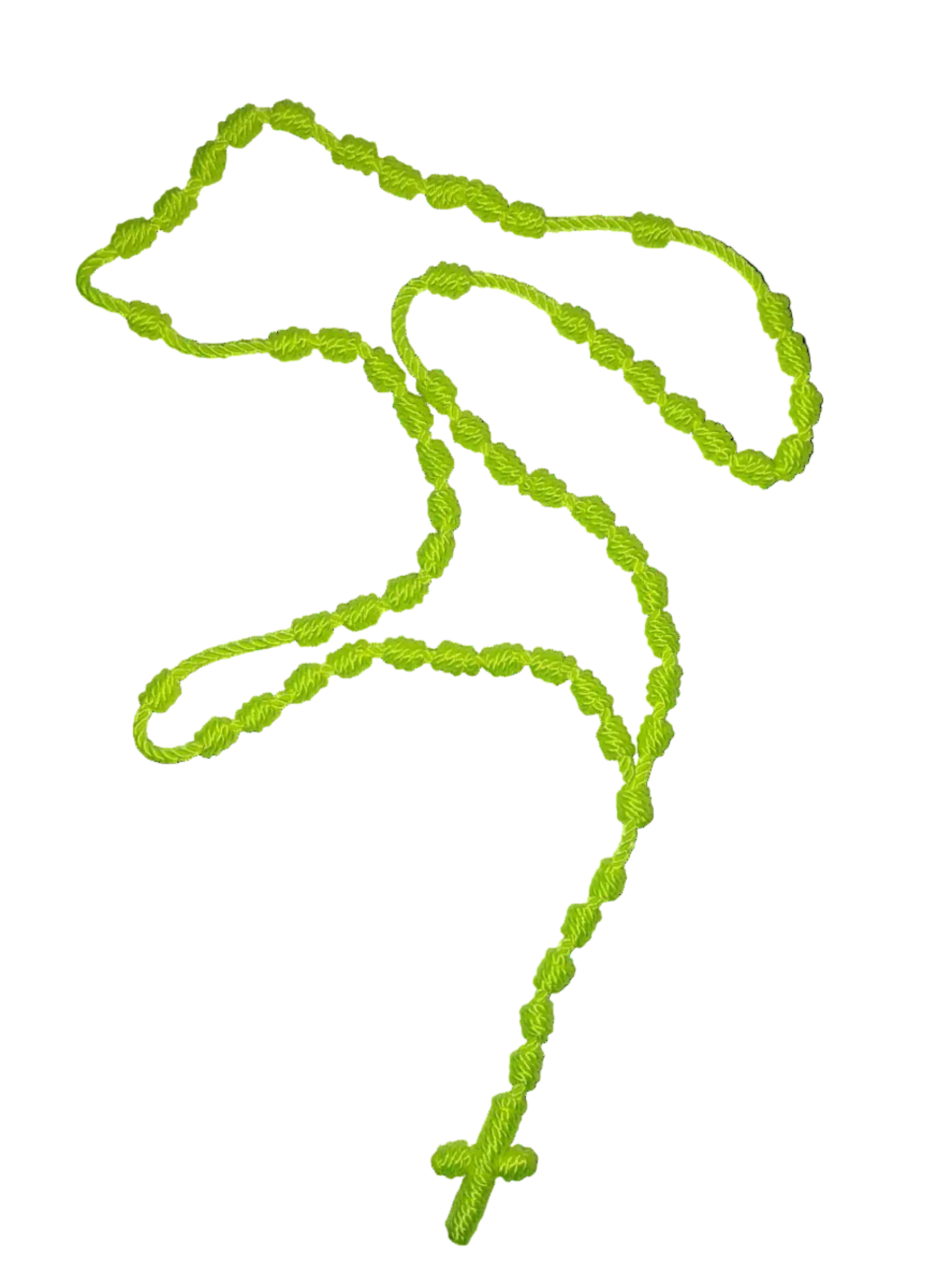 Yellow Knotted Cord Rosary