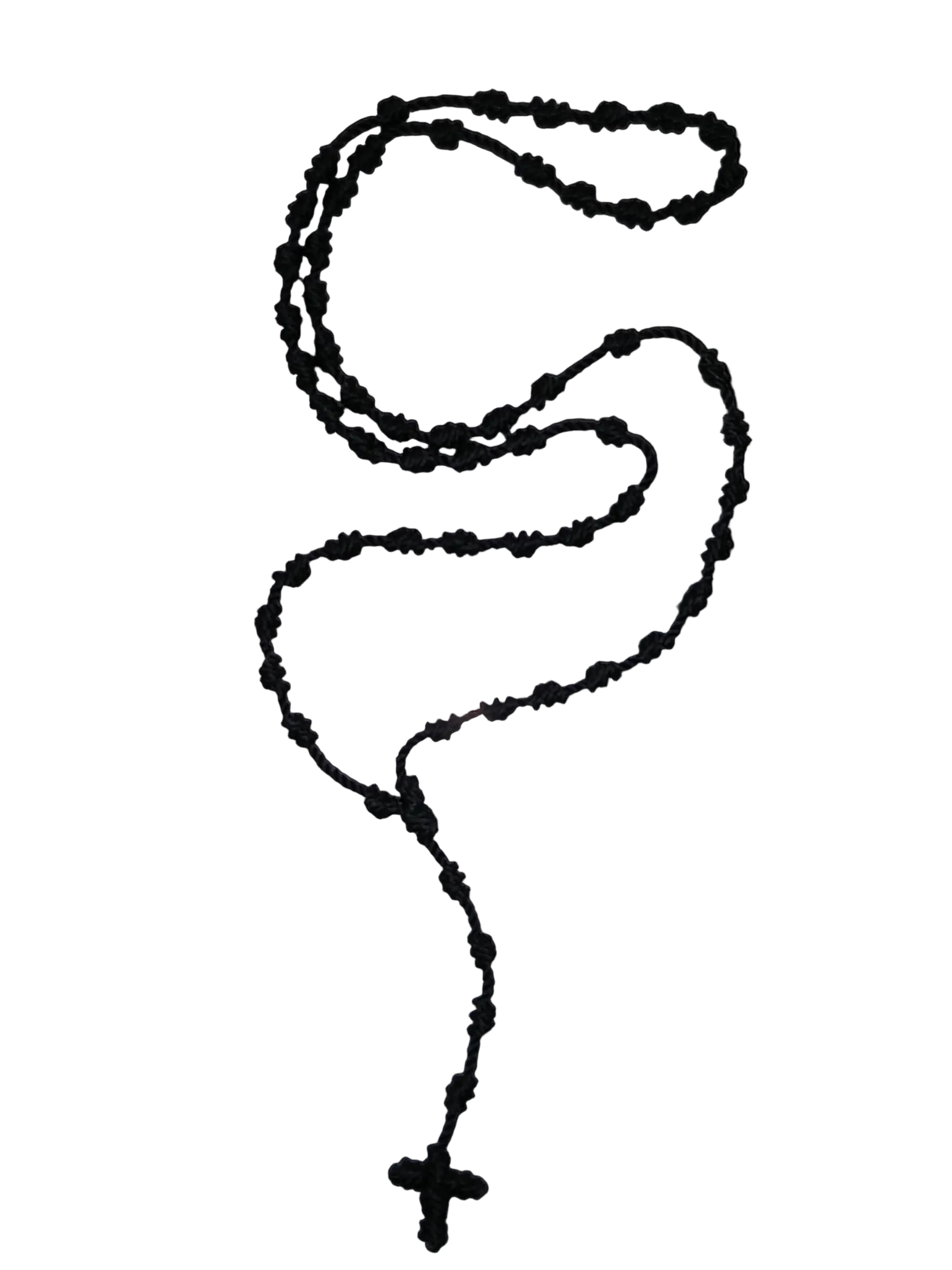 Black Knotted Cord Thin Rosay