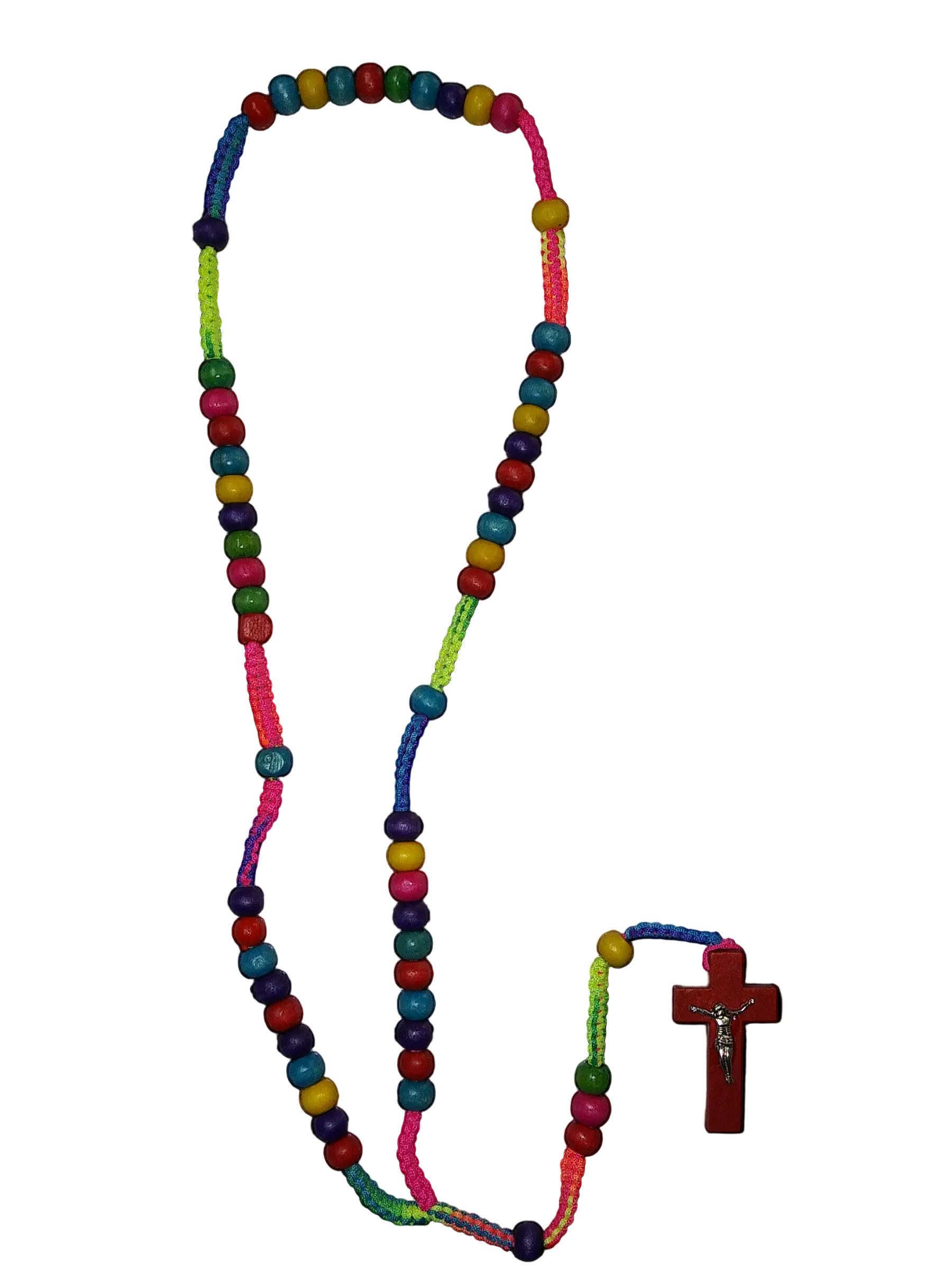 Rosario De Madera De Colores
