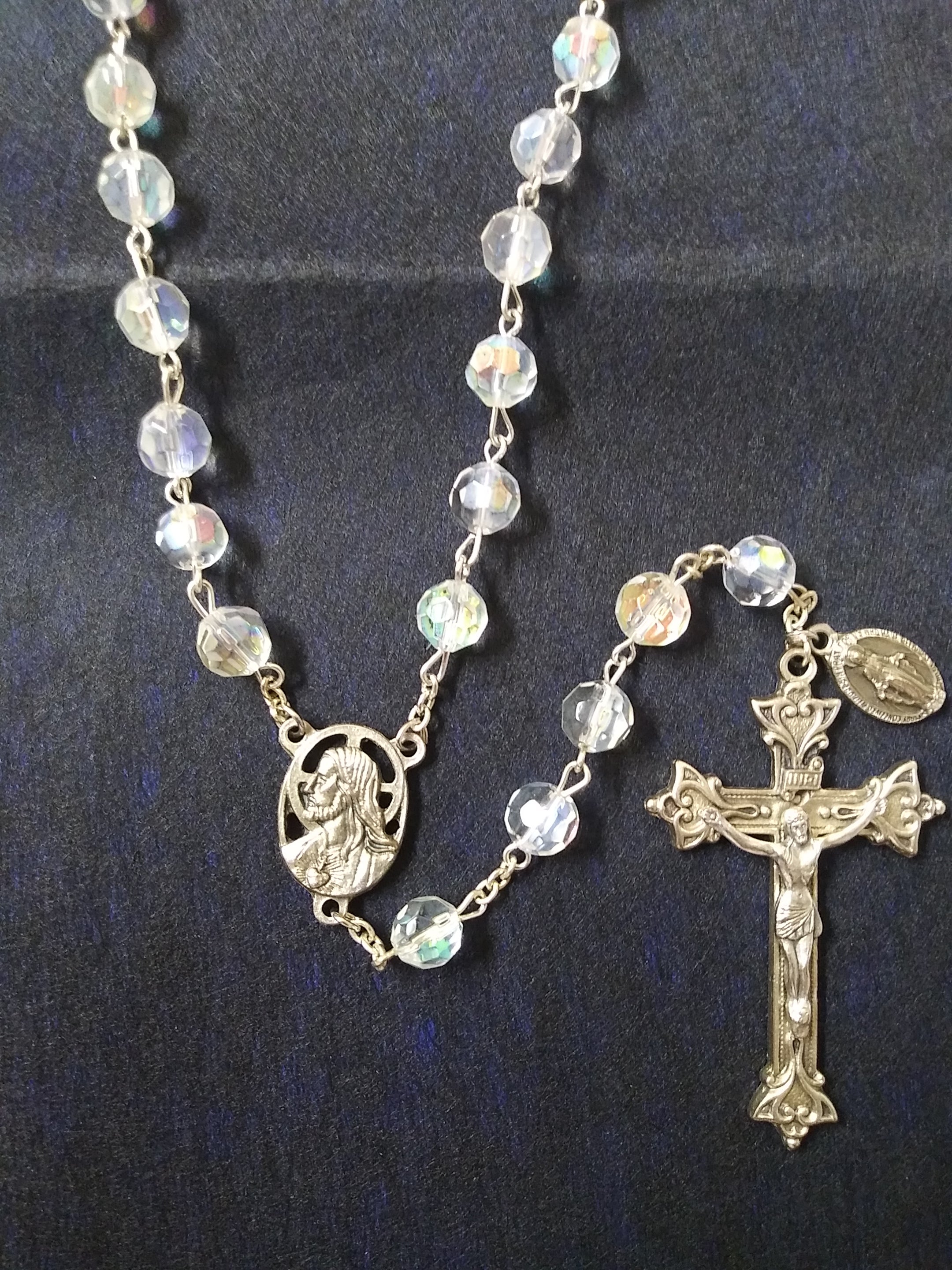 Sacred Heart Crystal Rosary