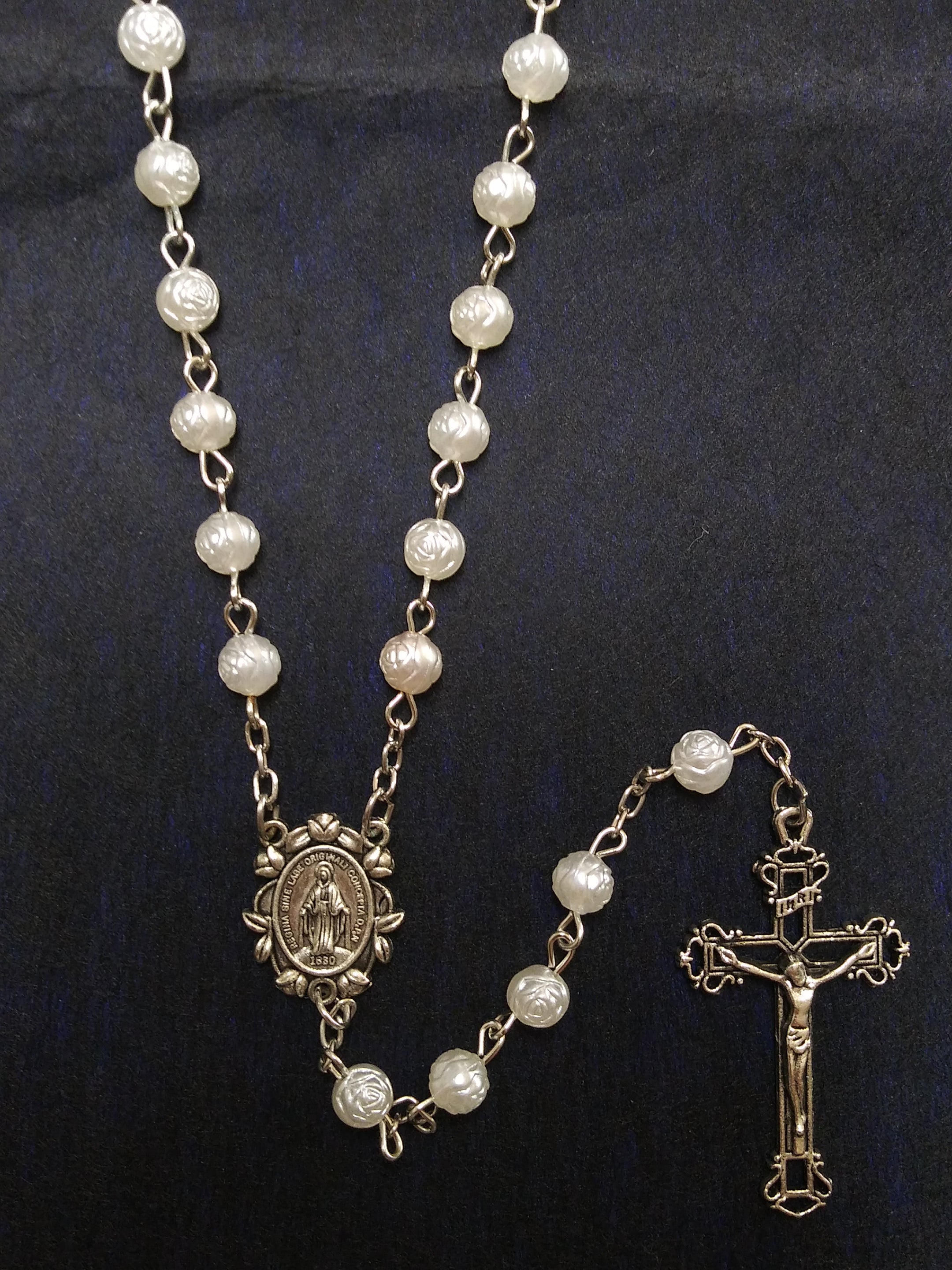 Miraculous Mary Rose Bead Rosary