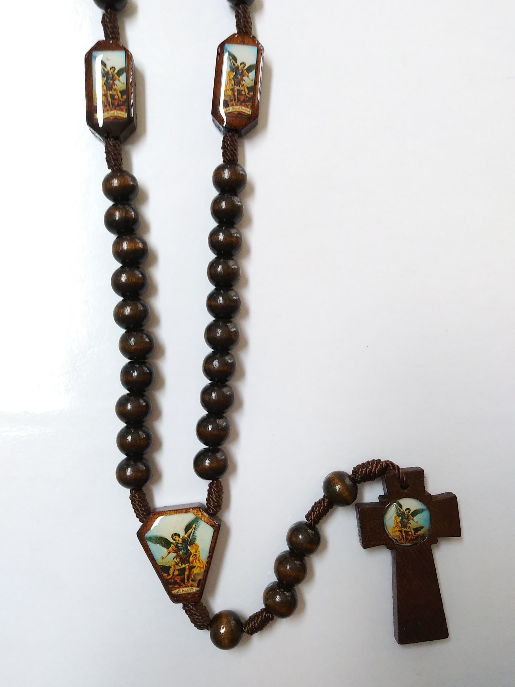 Saint Michael Wood Rosary