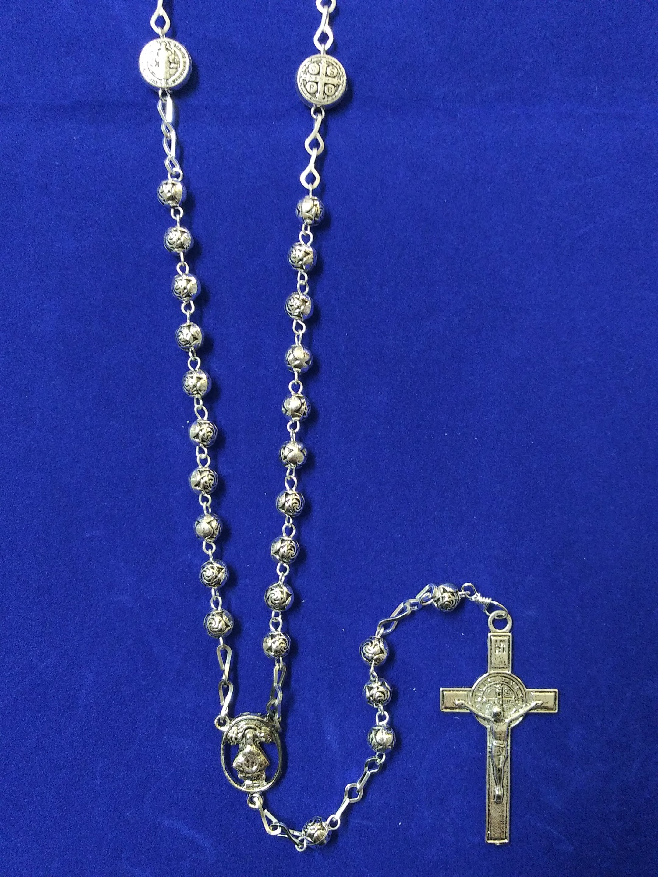 Rosario Virgen San Juan De Los Lagos Color Plata