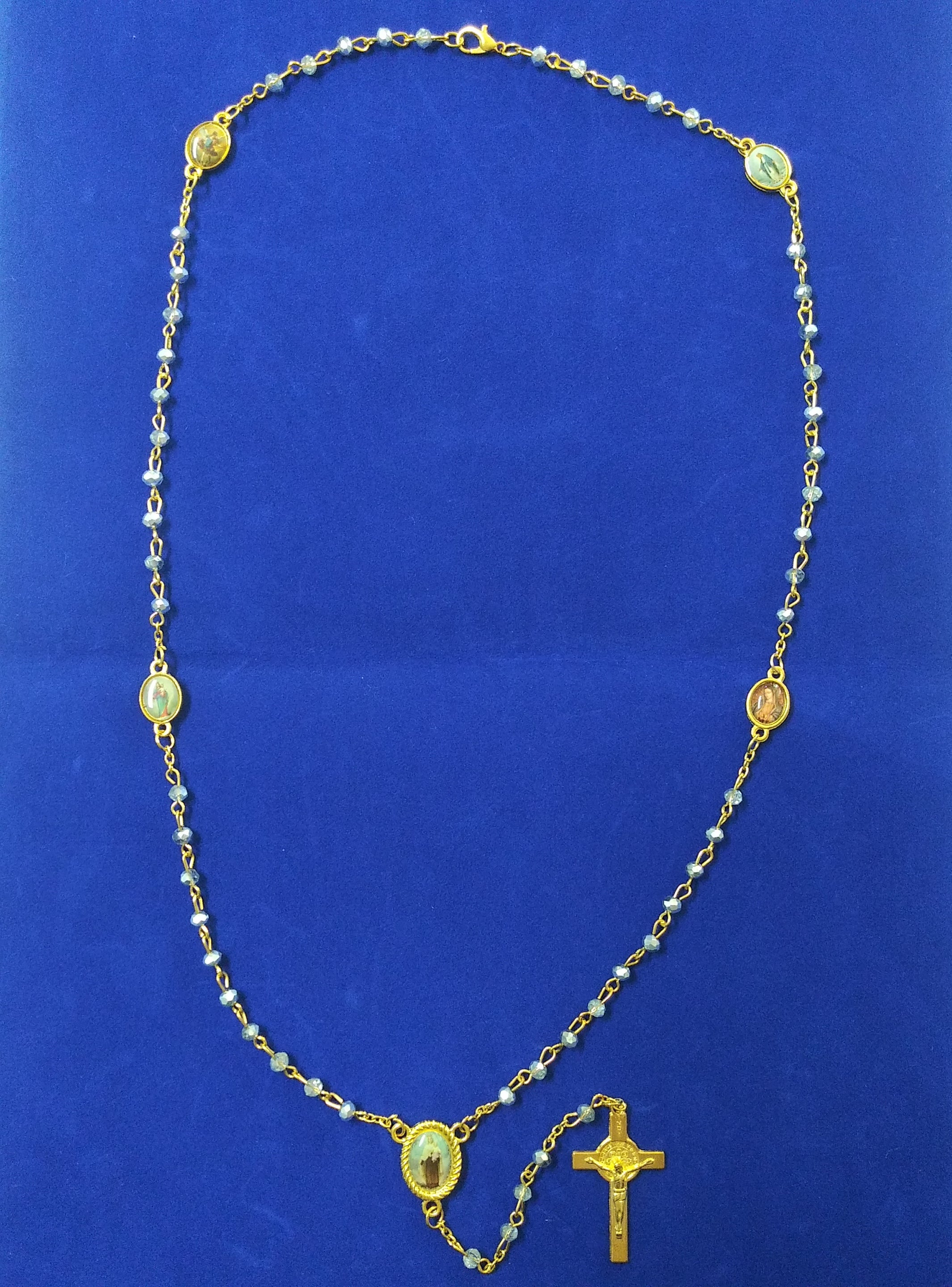 Saint And Marian Apparitions Image Crystal Rosary
