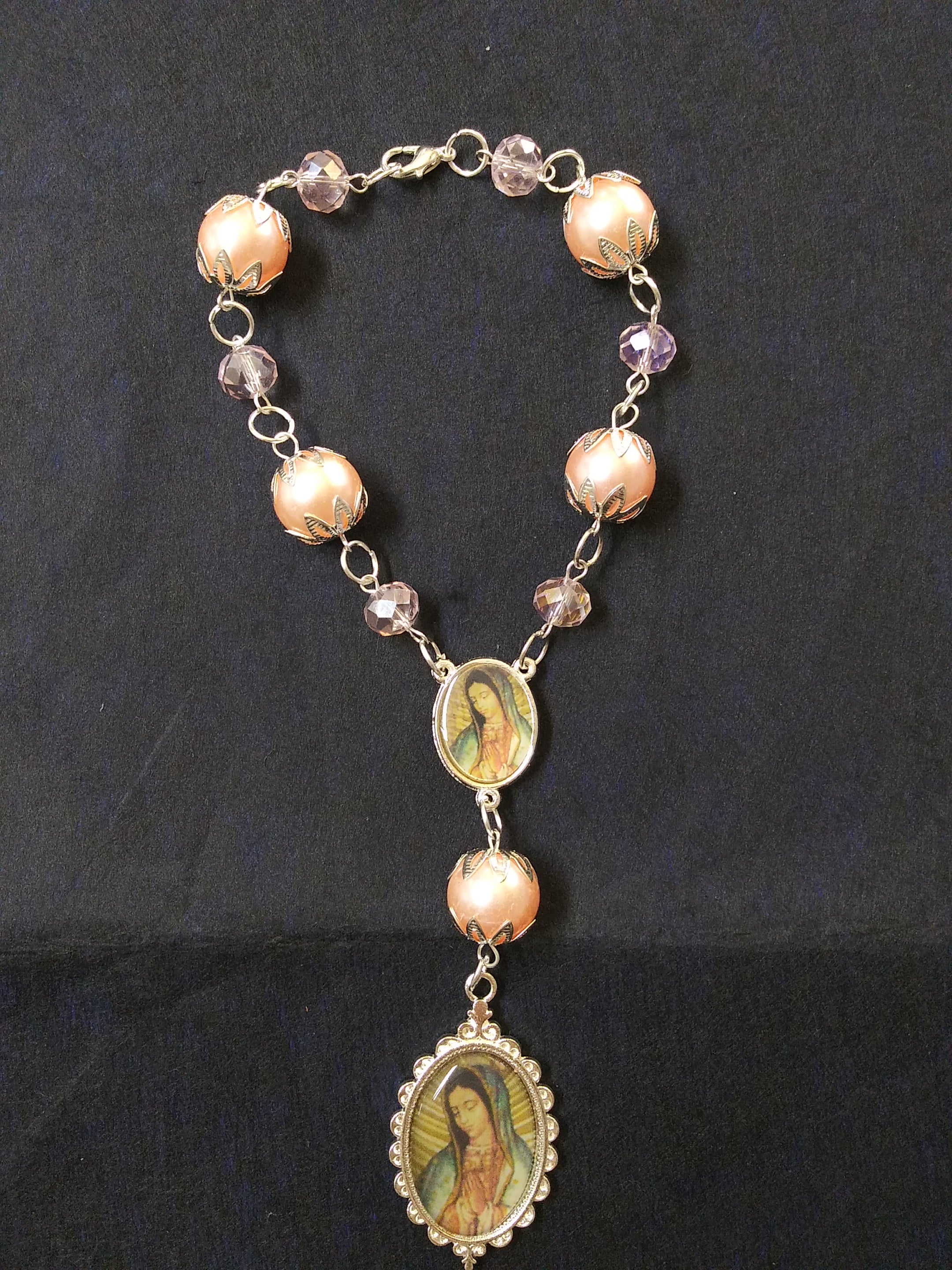 Decade Rosary Pink Virgen De Guadalupe