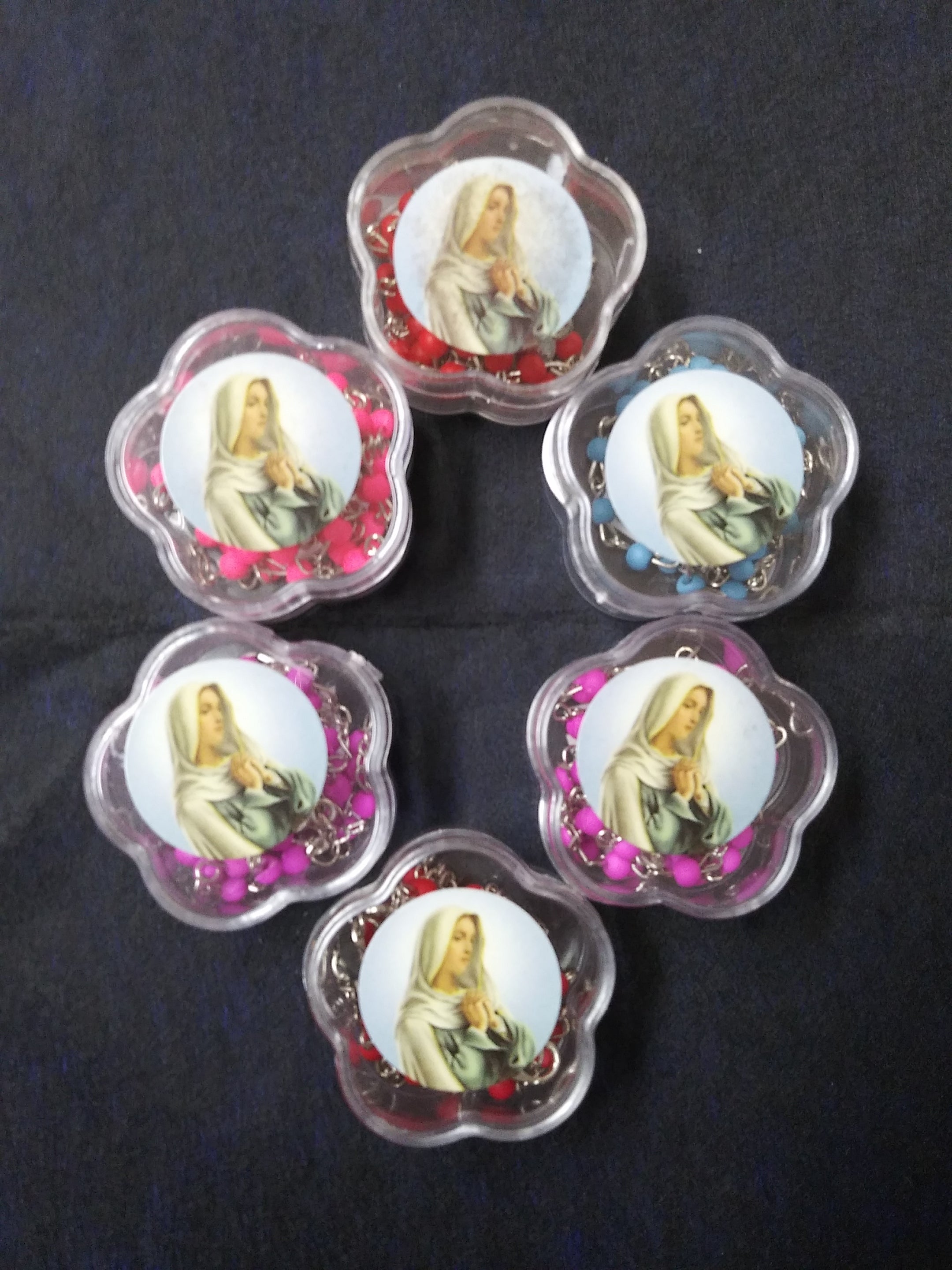 Thin Rosary Various Colors Mother Mary