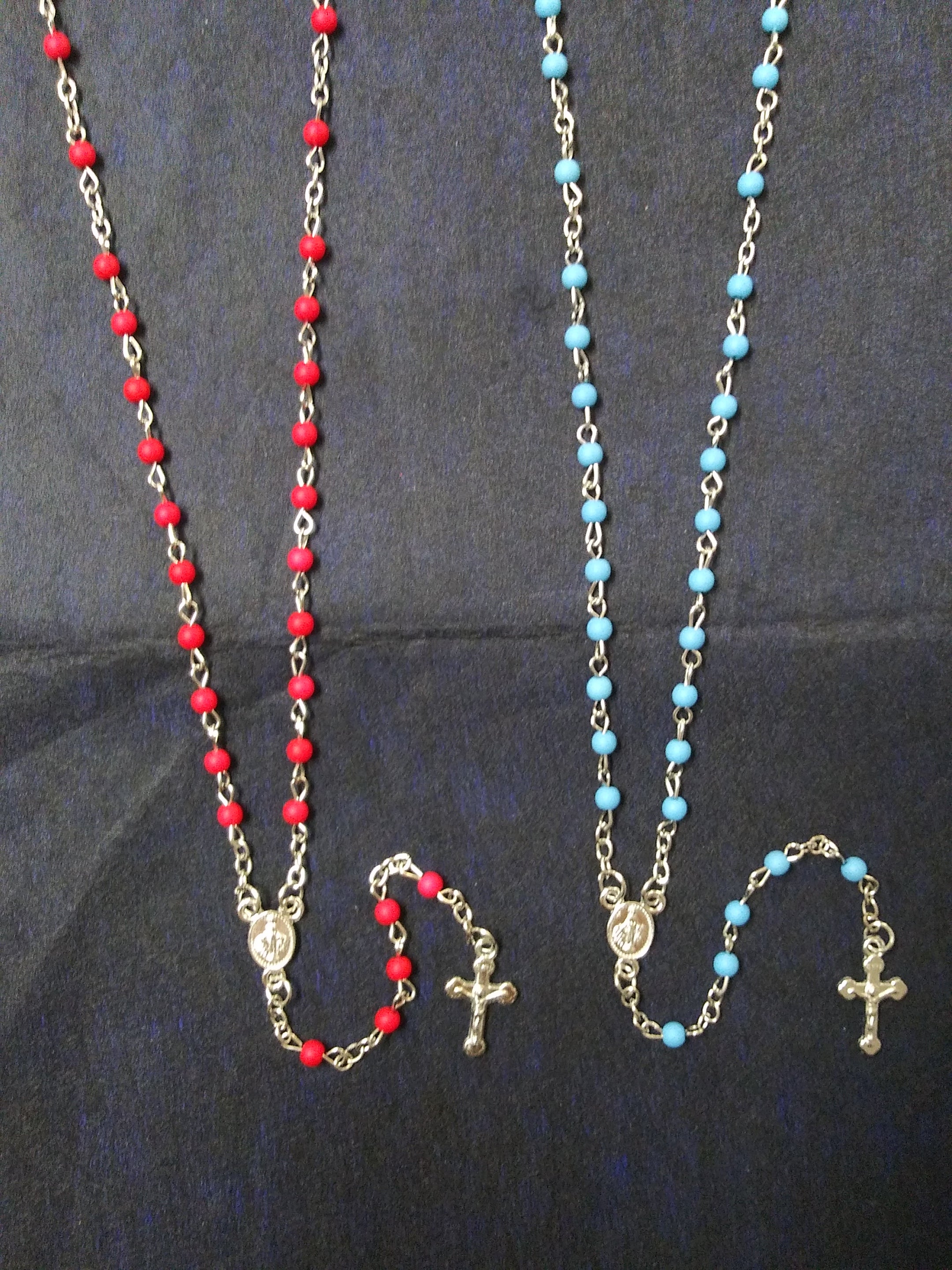 Thin Rosary Various Colors Mother Mary