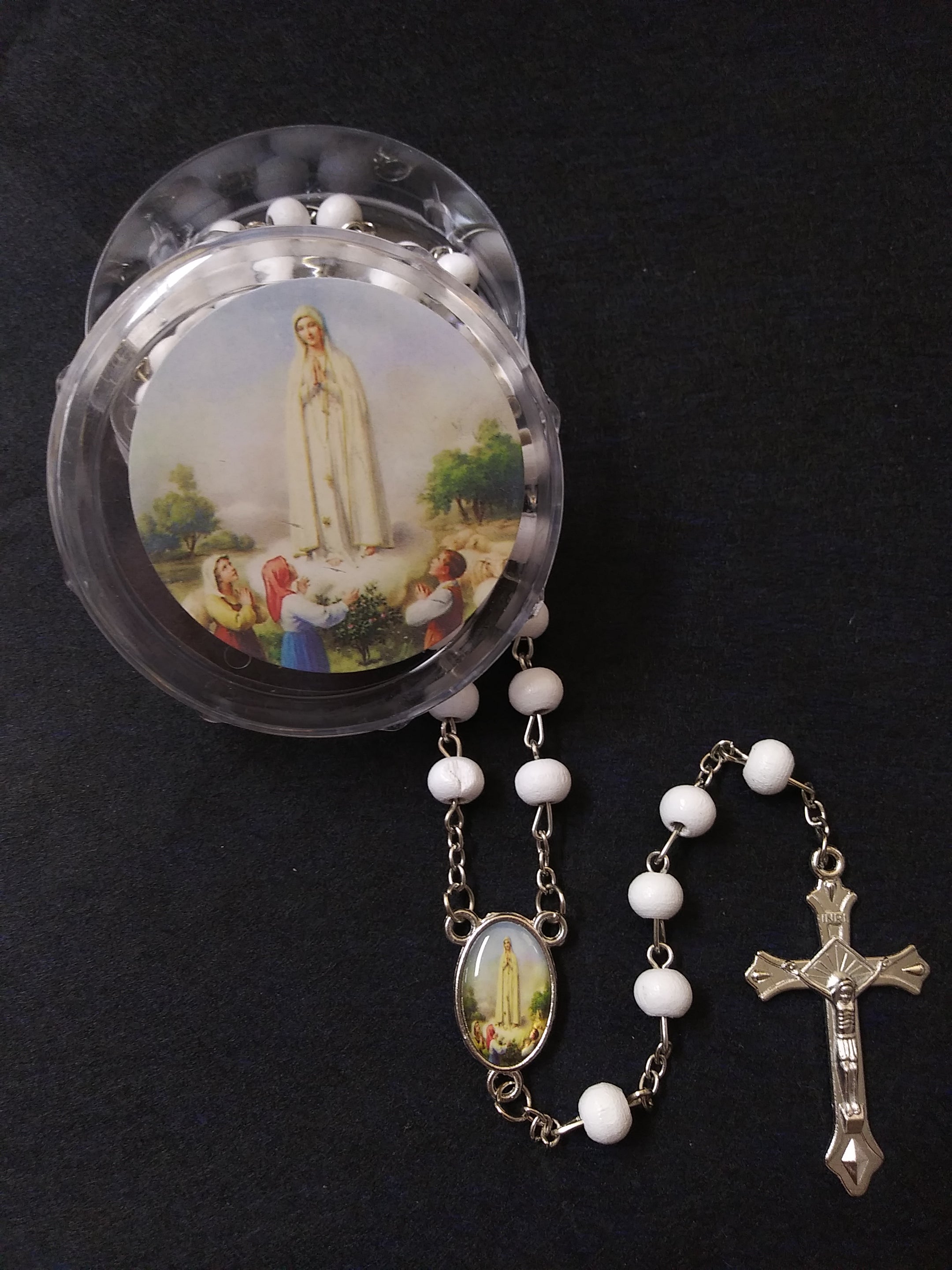 Virgen De Fatima Rosario Blanco