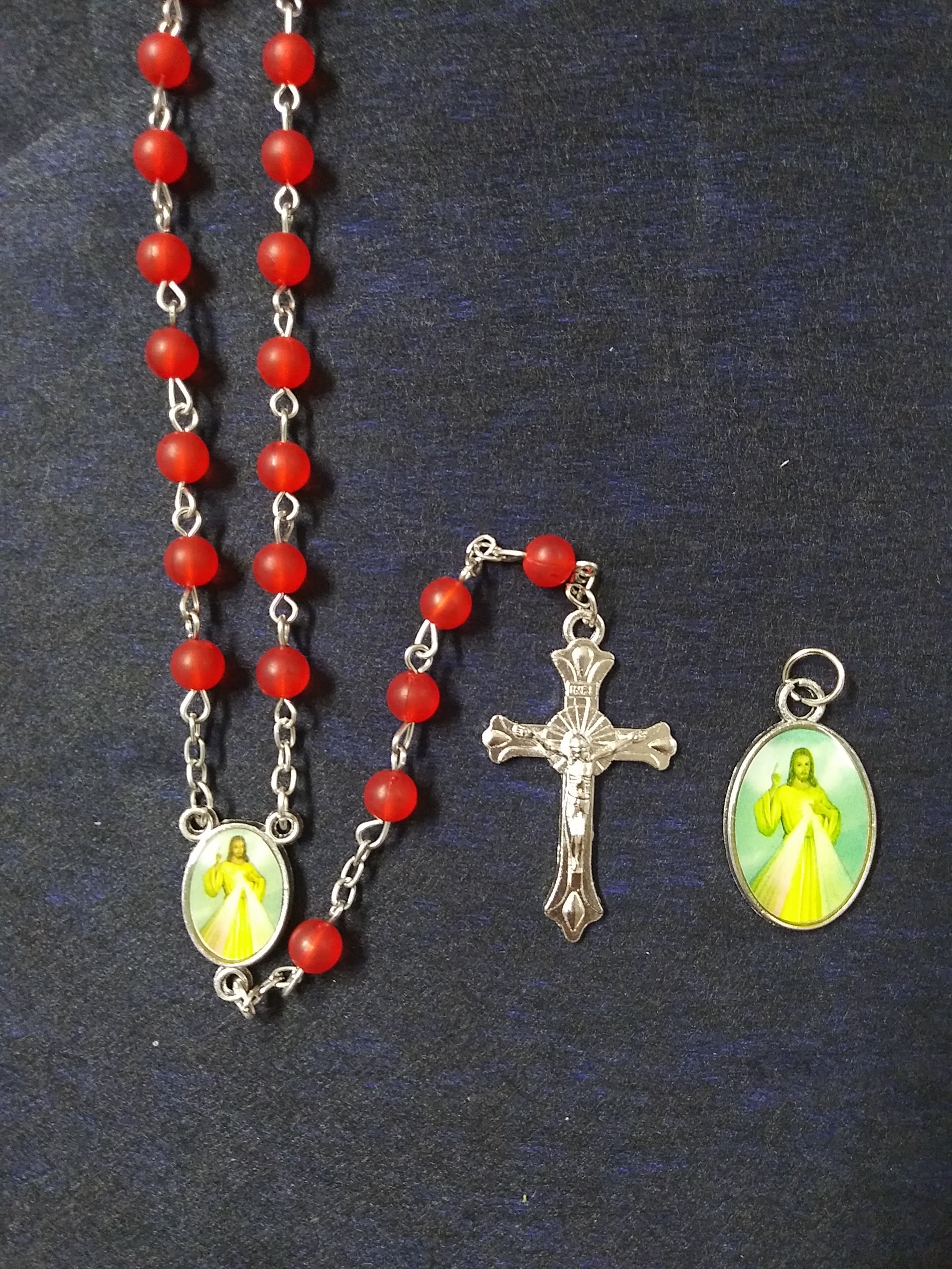 Rosary & Medal Set Divine Mercy