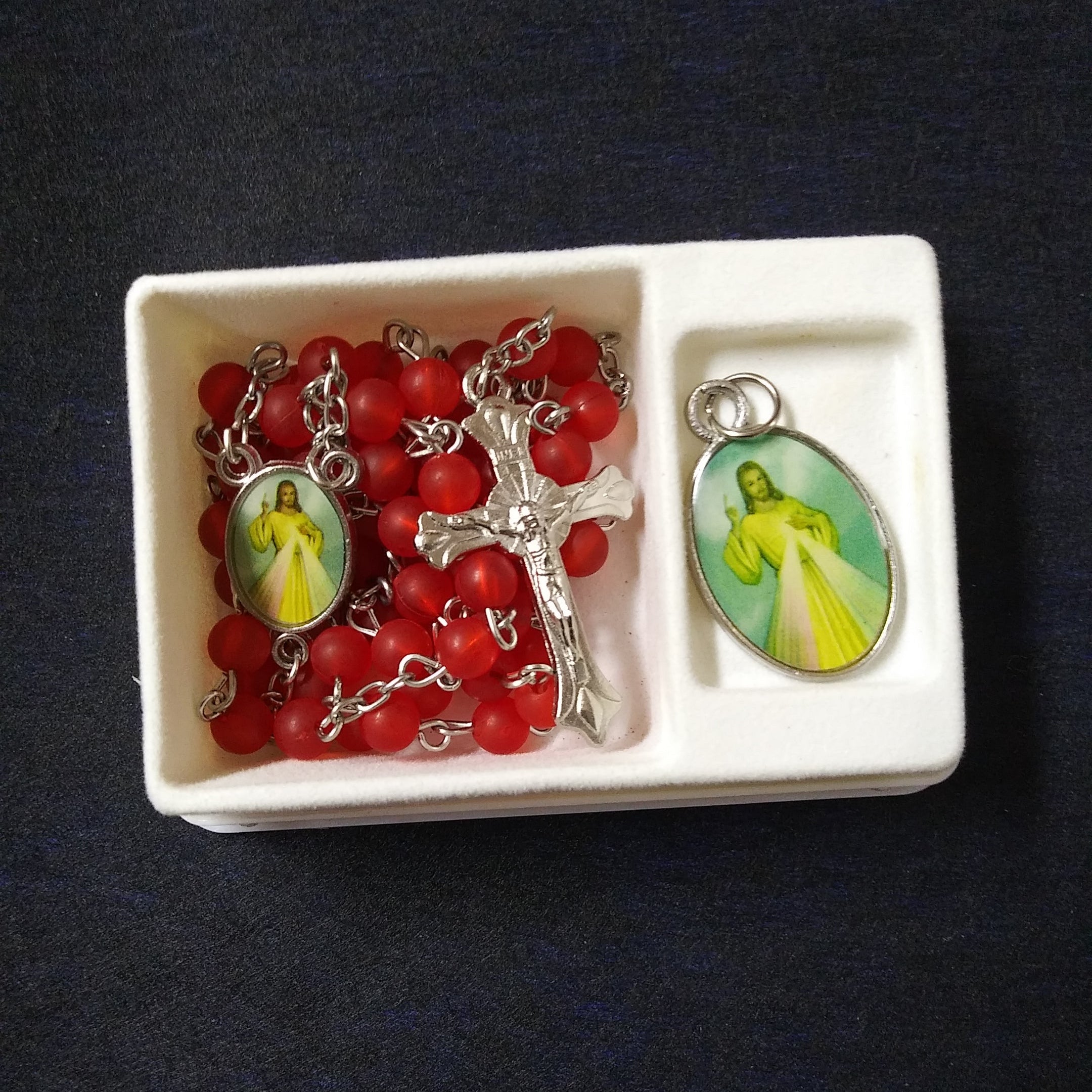 Rosary & Medal Set Divine Mercy