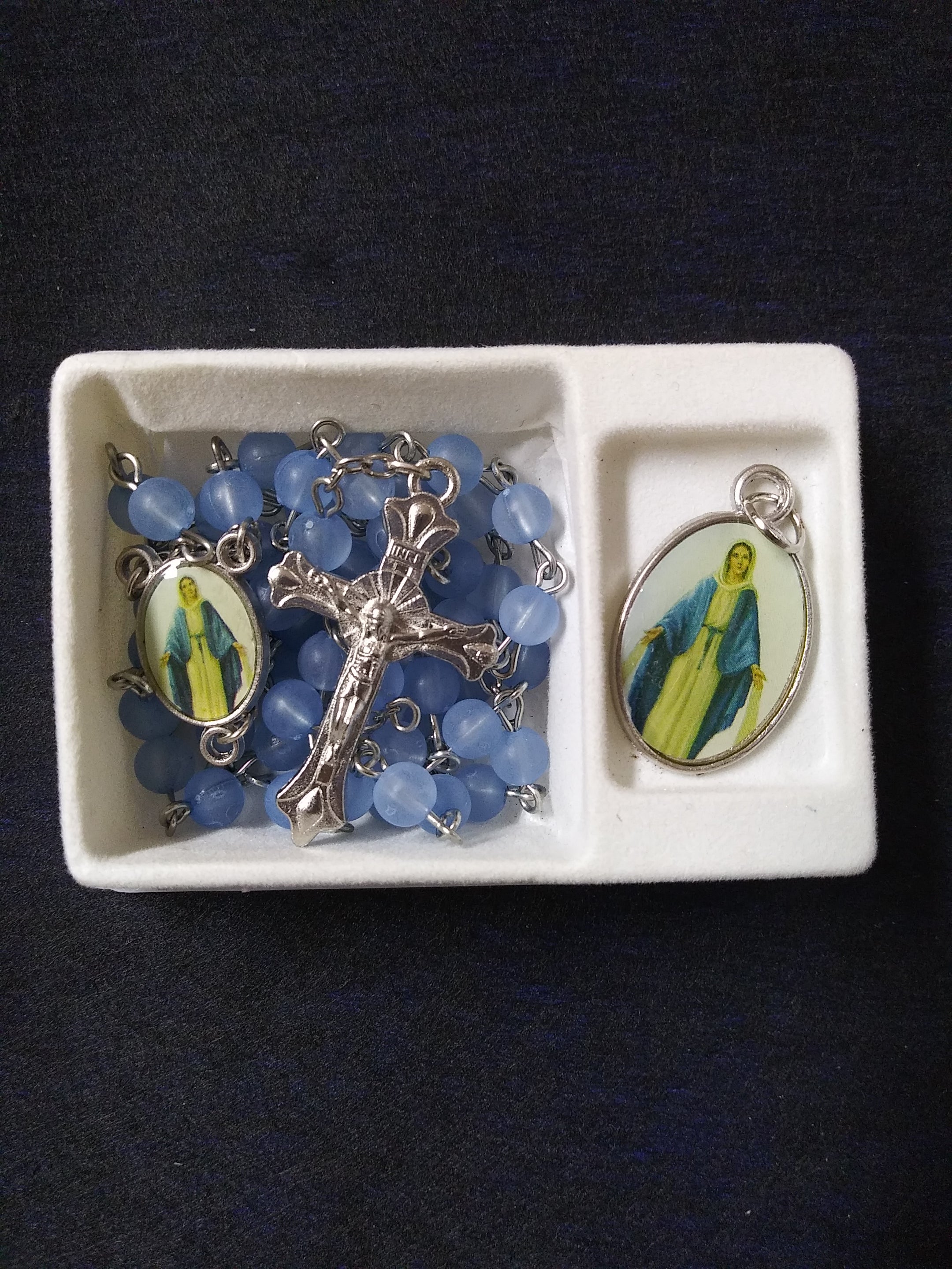 Rosary & Medal Set Miraculous Mary