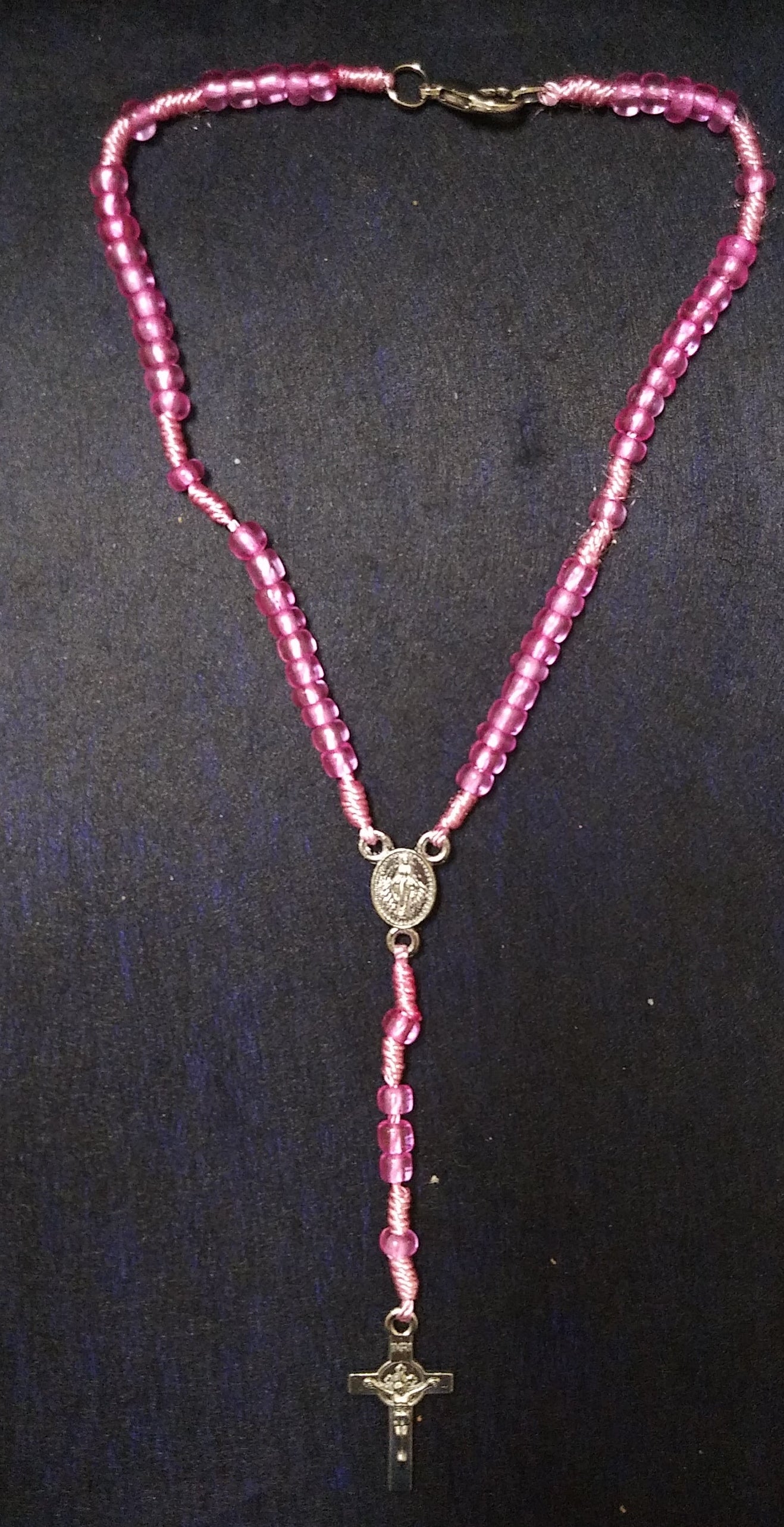 Miraculous Mary Rosary In A Bottle Cork Lid