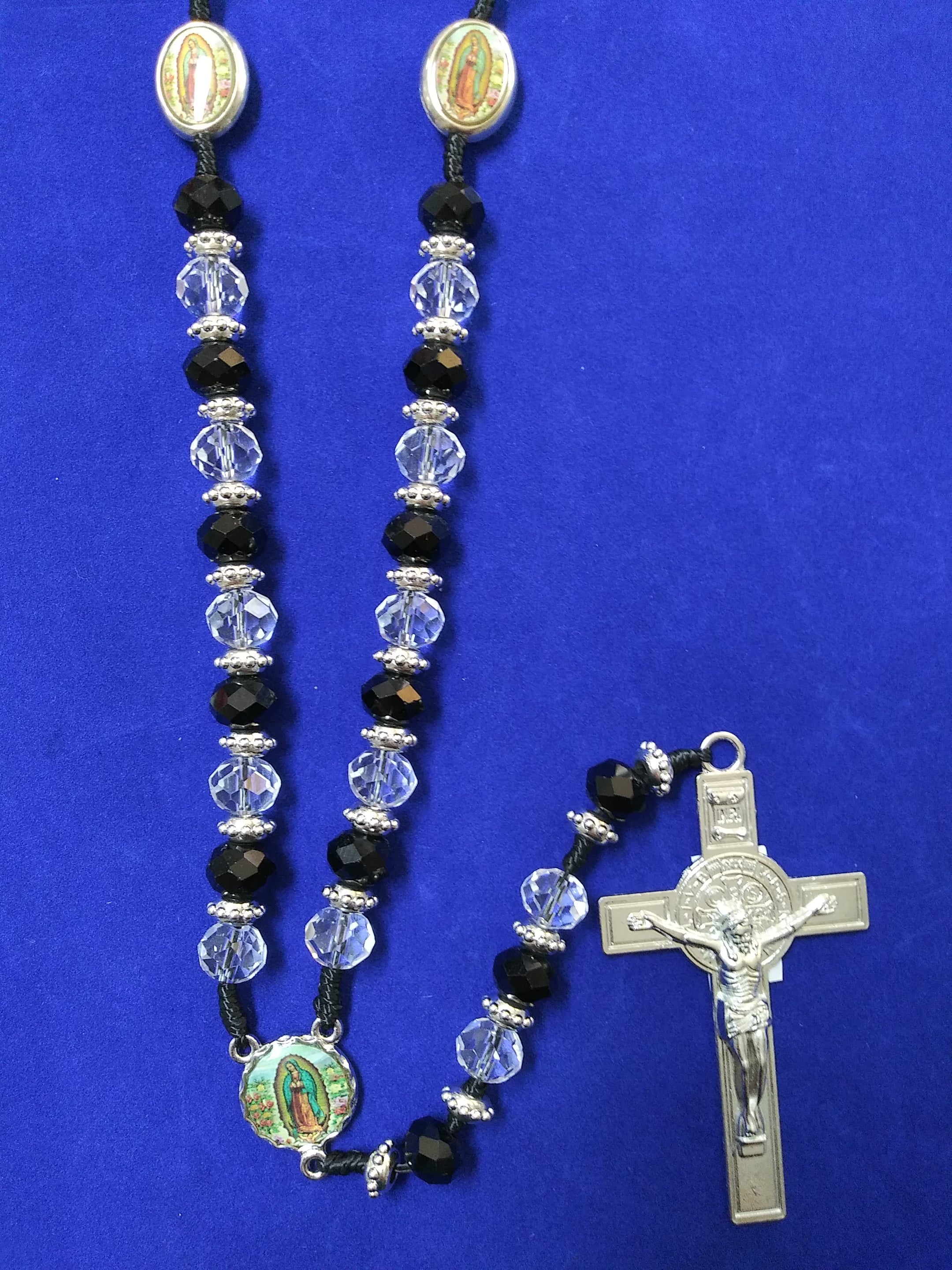 Our Lady Of Guadalupe Crystal & Gold Rosary