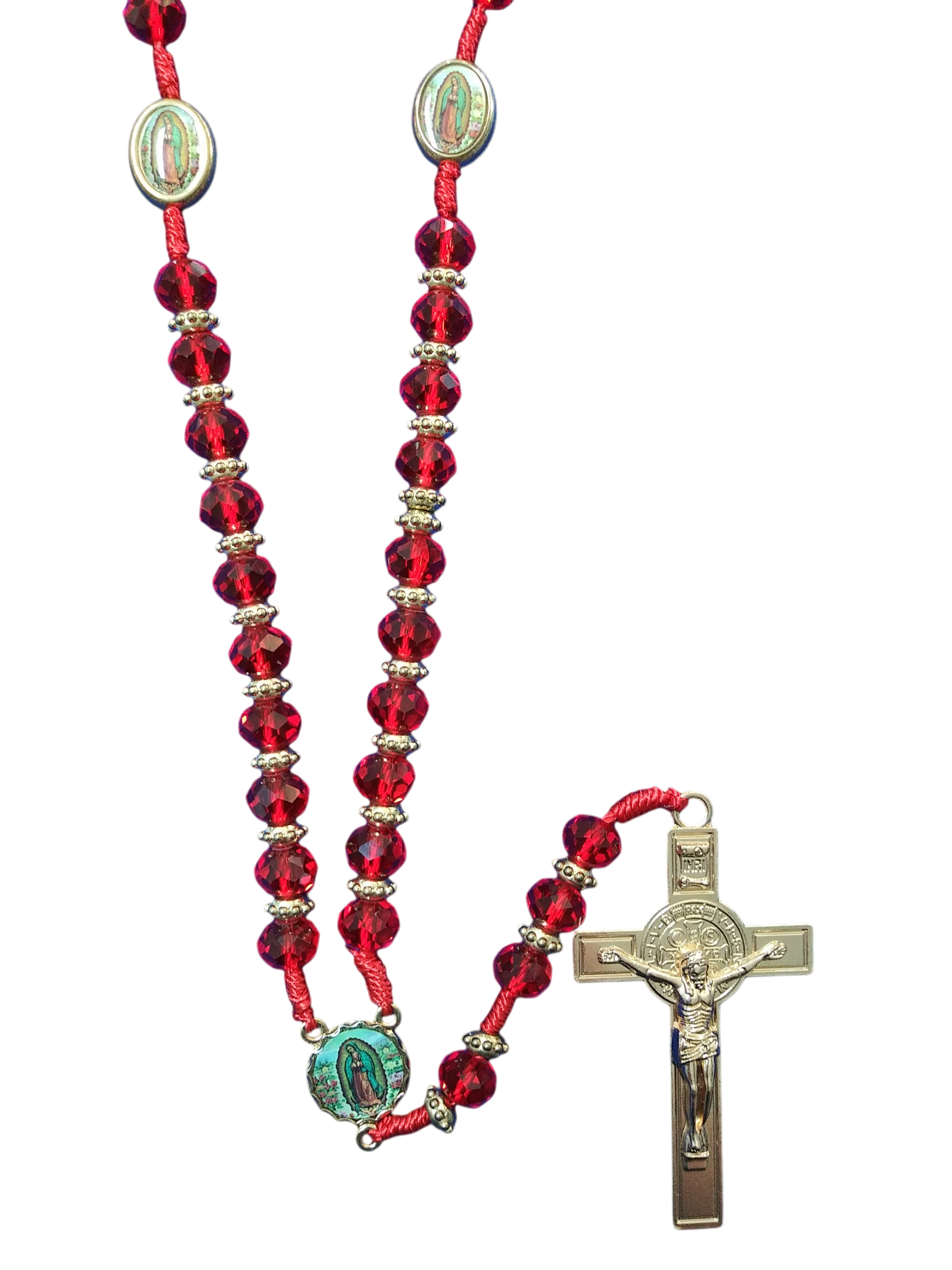 Our Lady Of Guadalupe Crystal & Gold Rosary